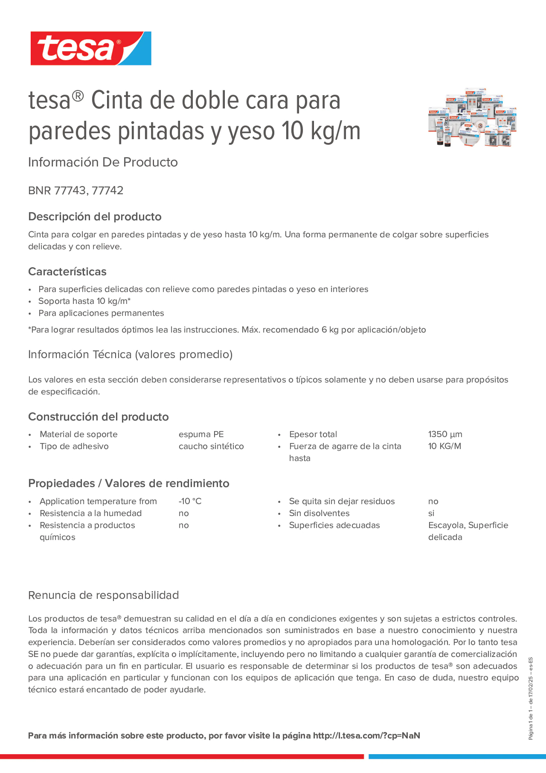 Product information_tesa® 77742_es-ES