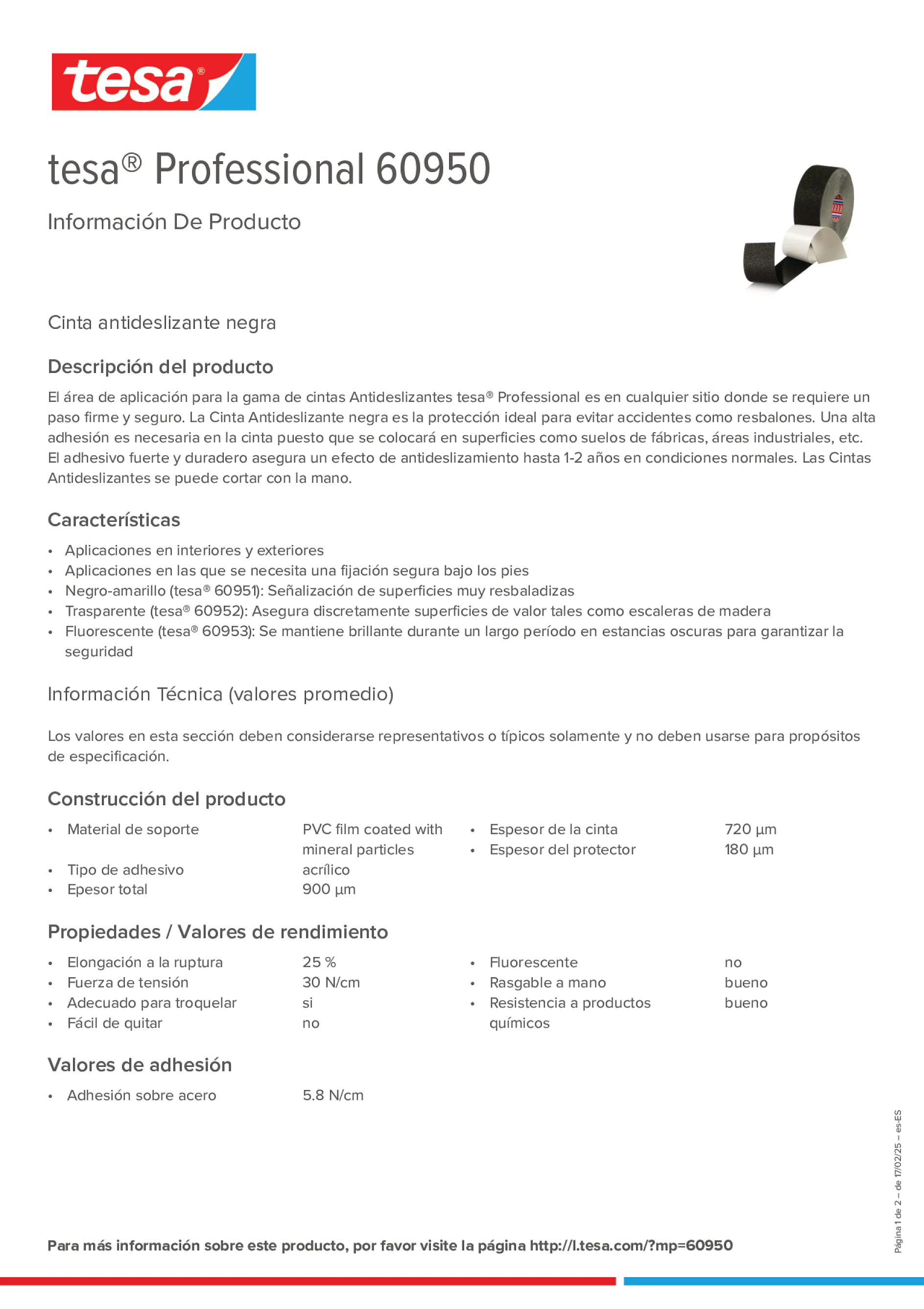 Product information_tesa® Professional 60950_es-ES