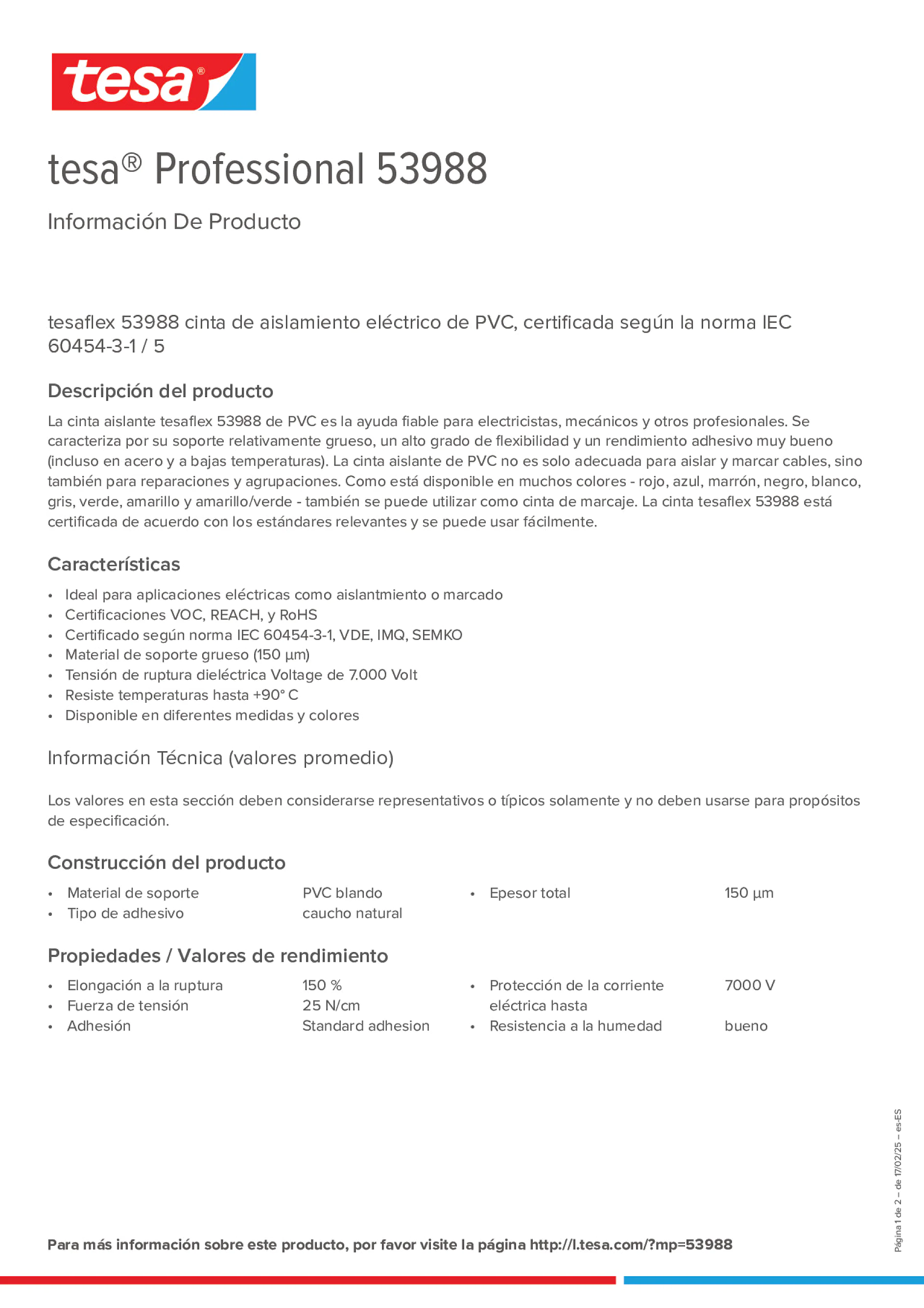 Product information_tesa® Professional 53988_es-ES