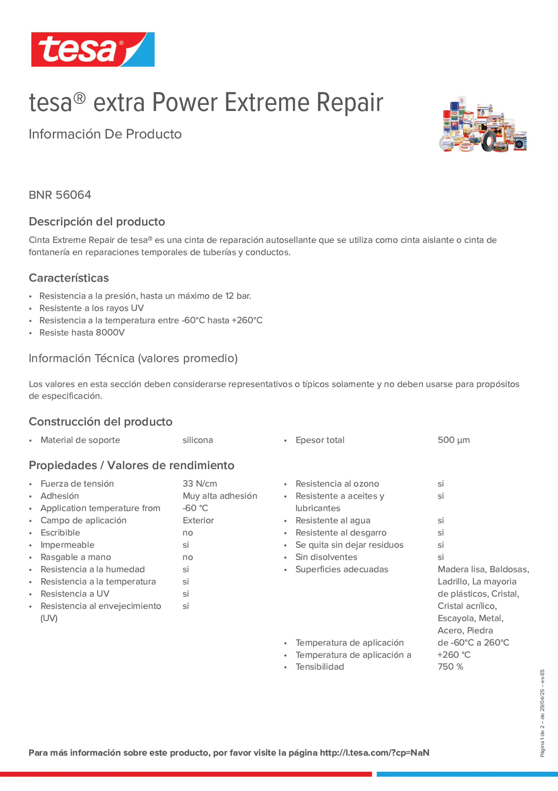 Product information_tesa® extra Power 56064_es-ES