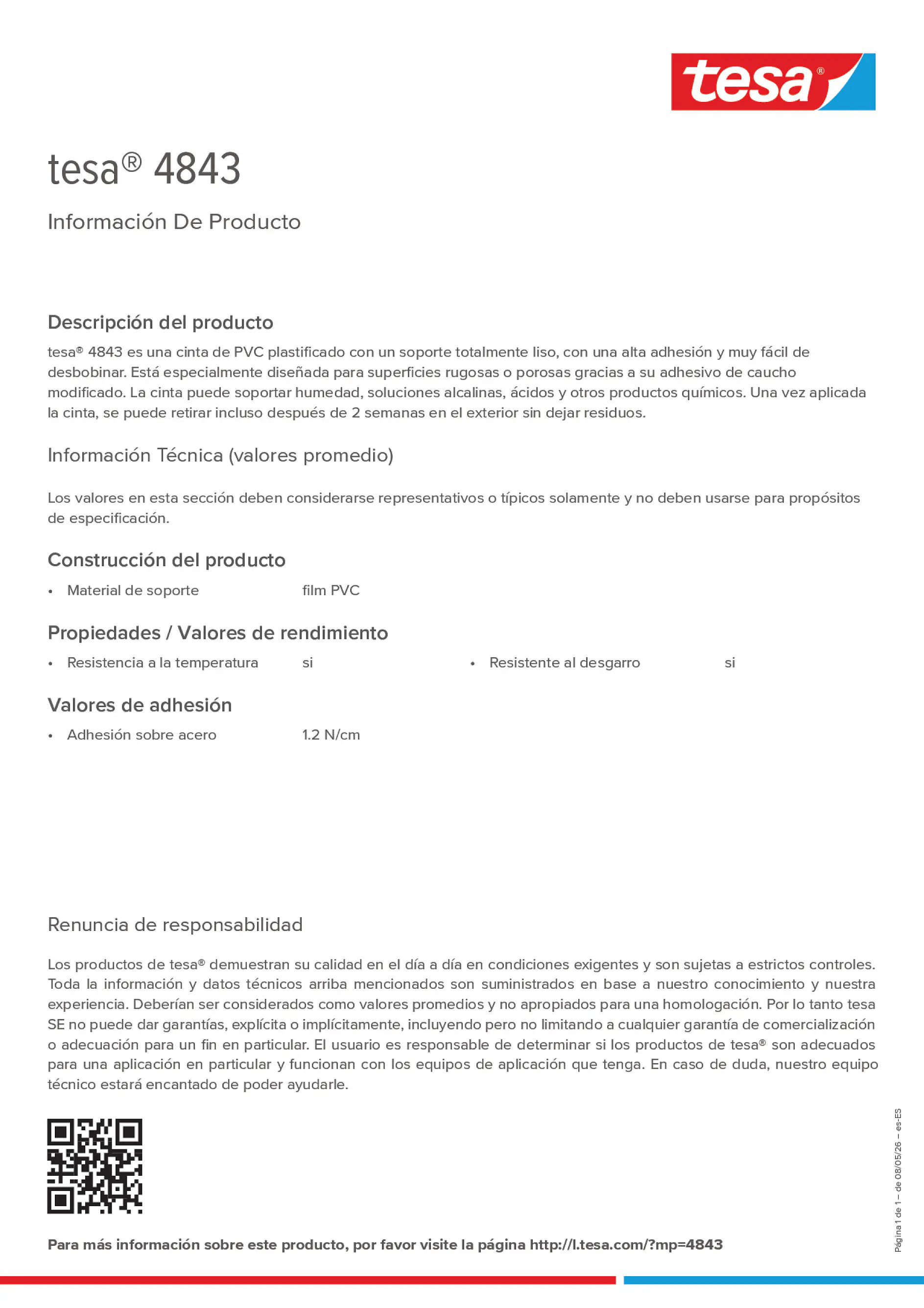 Product information_tesa® 4843_es-ES