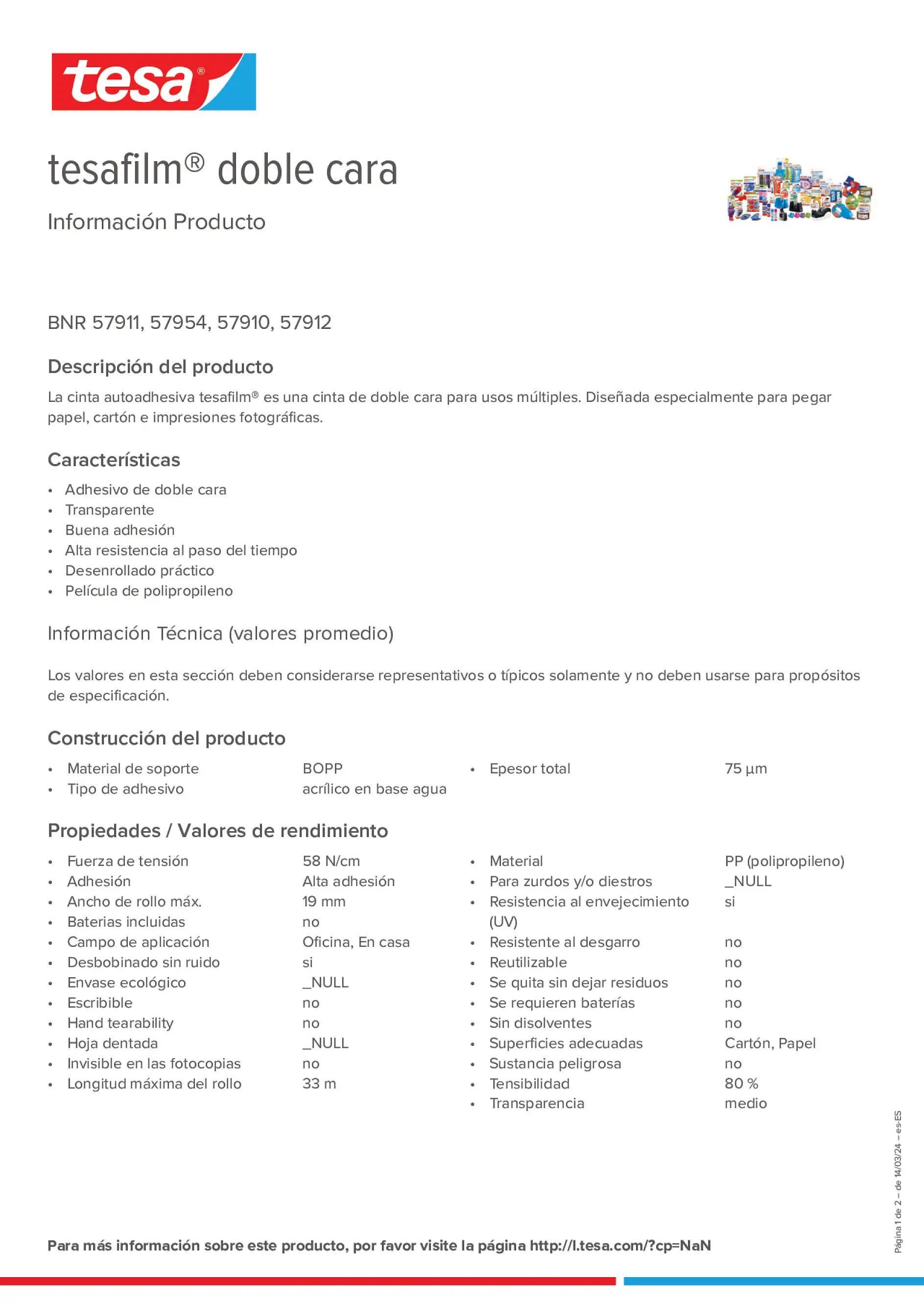 Product information_tesafilm® 57910_es-ES