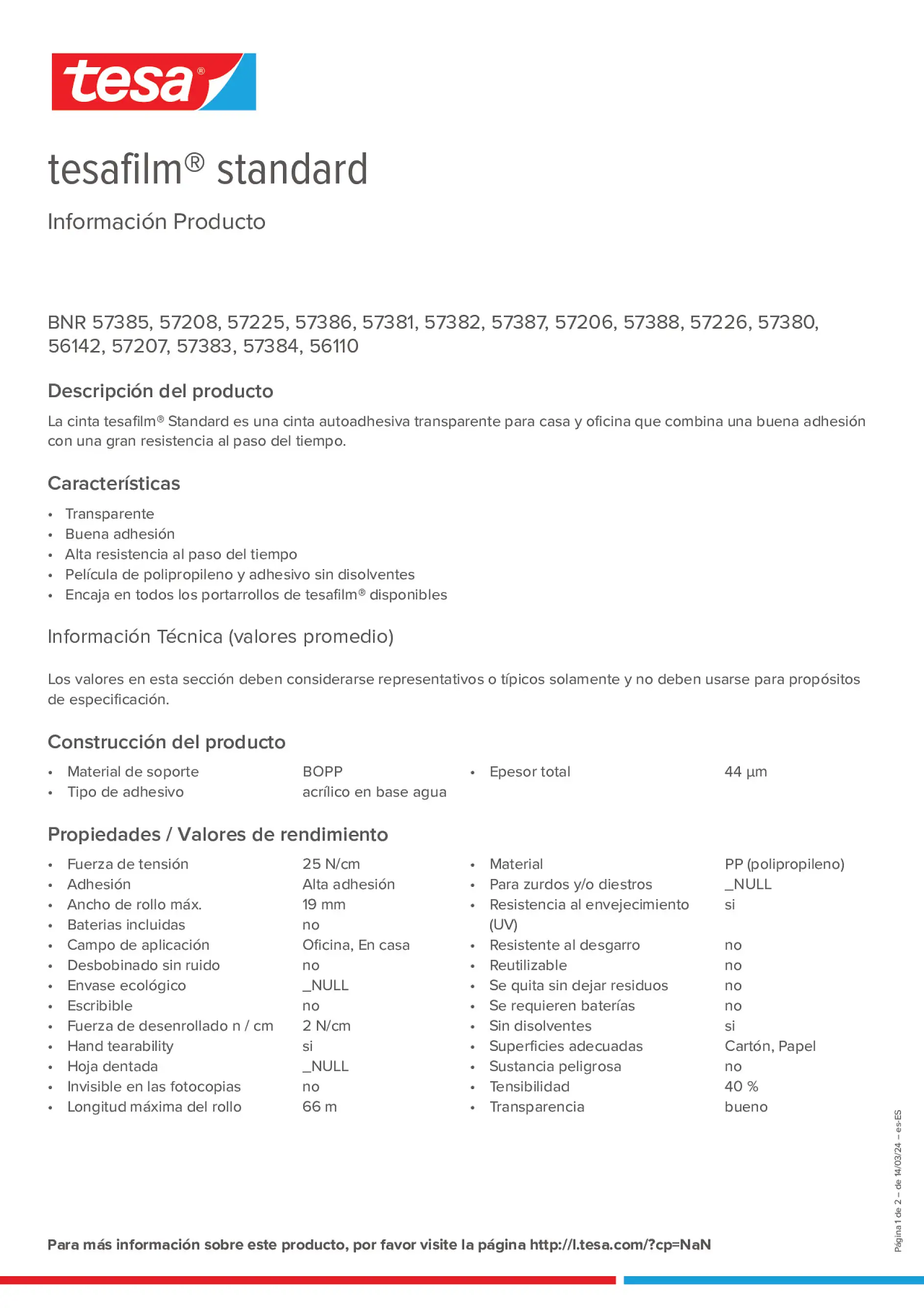 Product information_tesafilm® 57226_es-ES