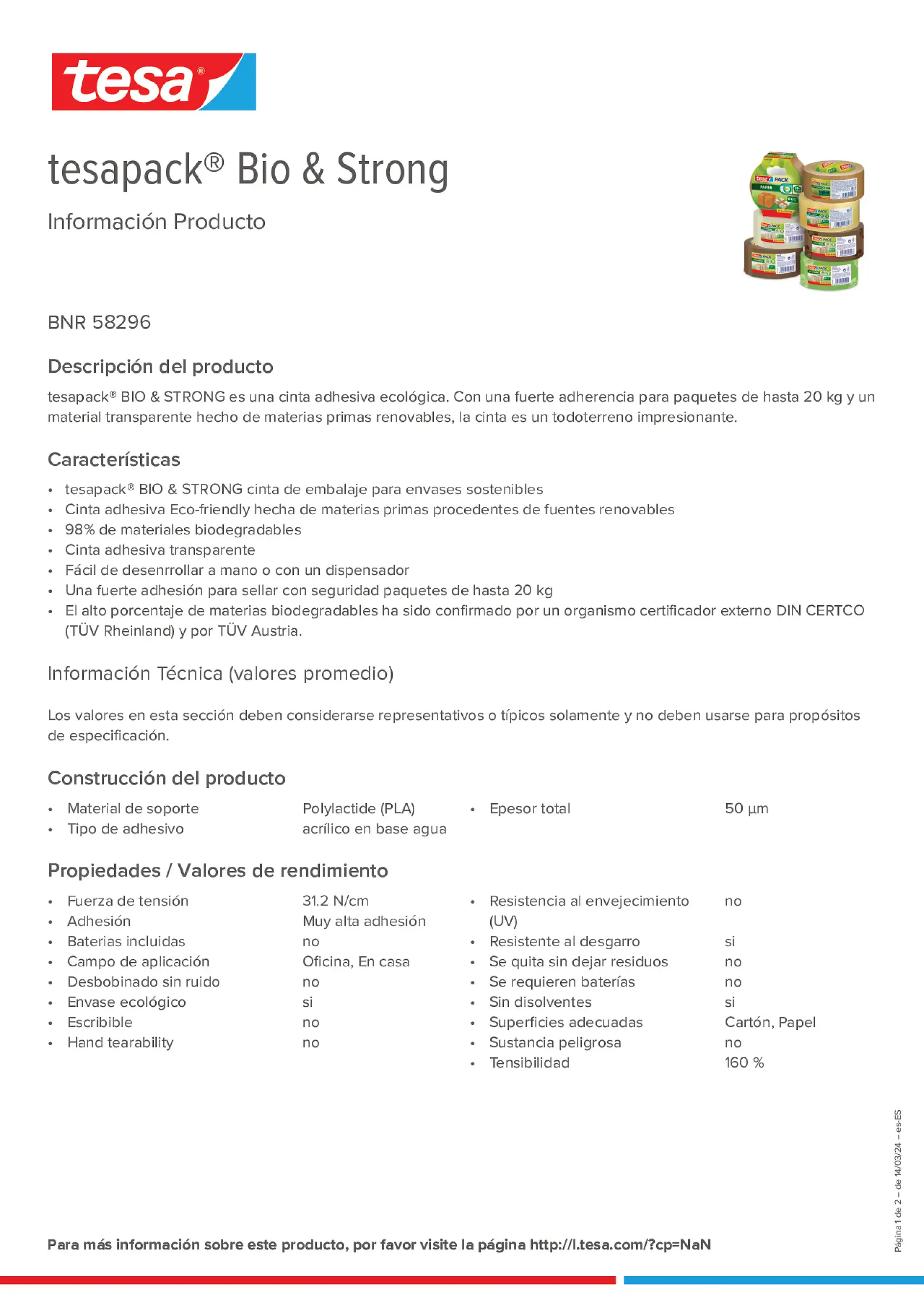 Product information_tesapack® 58296_es-ES