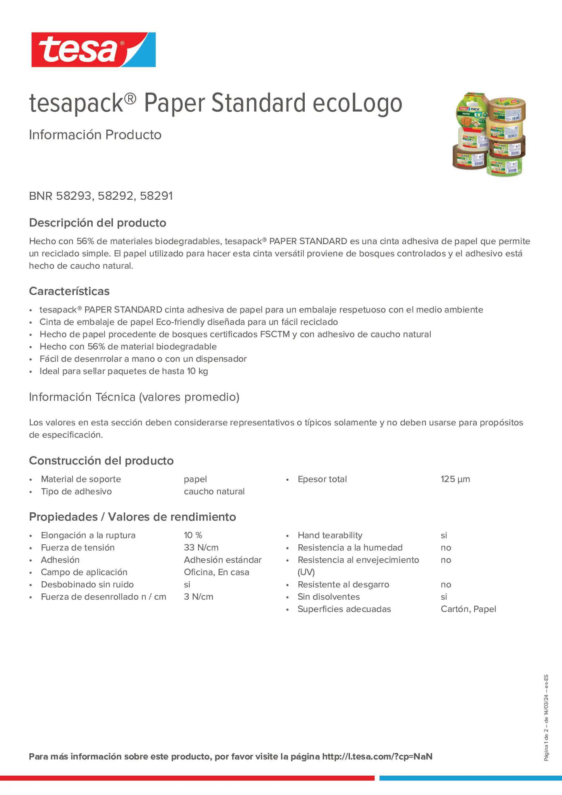 Product information_tesapack® 58293_es-ES