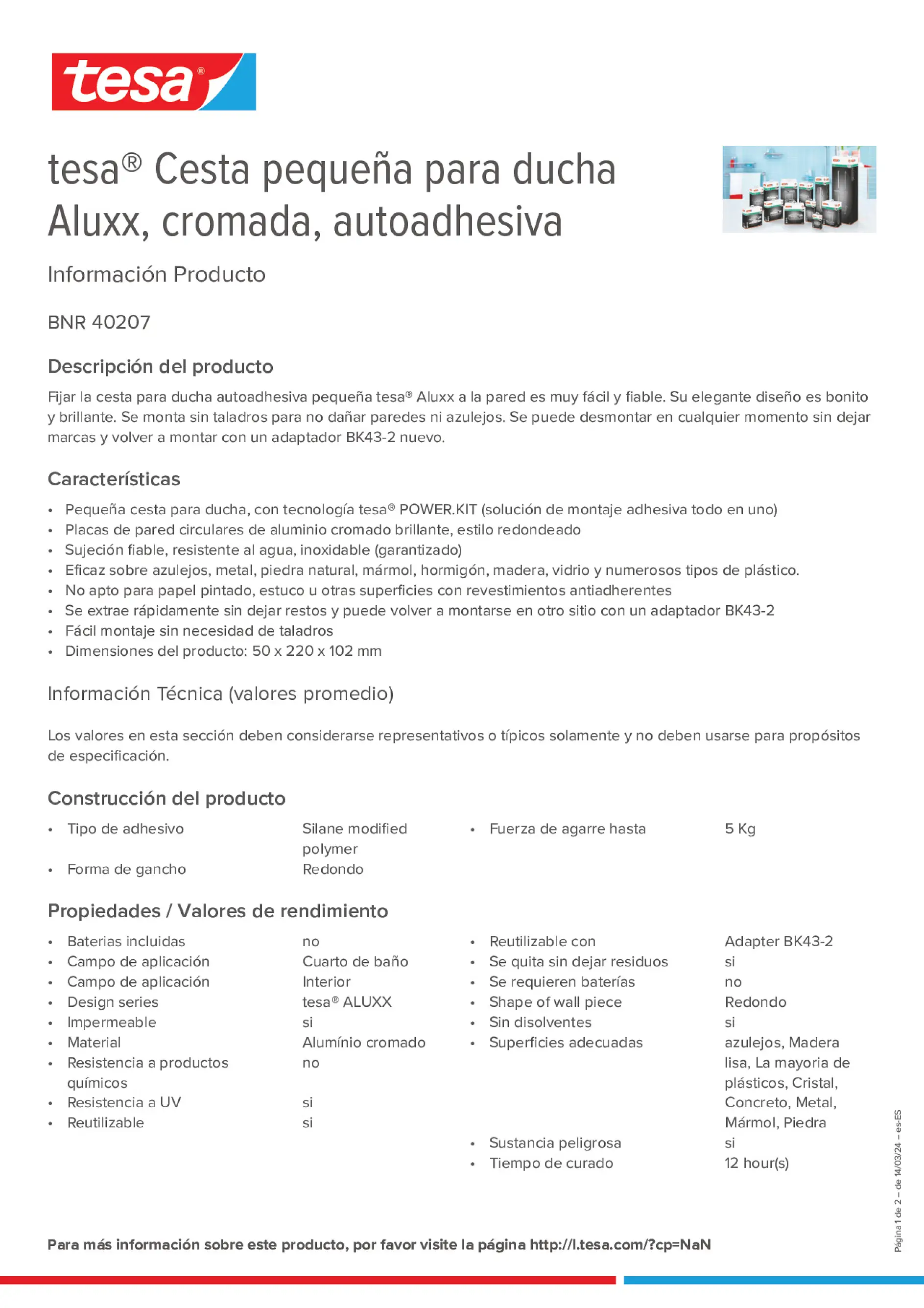 Product information_tesa® 40207_es-ES