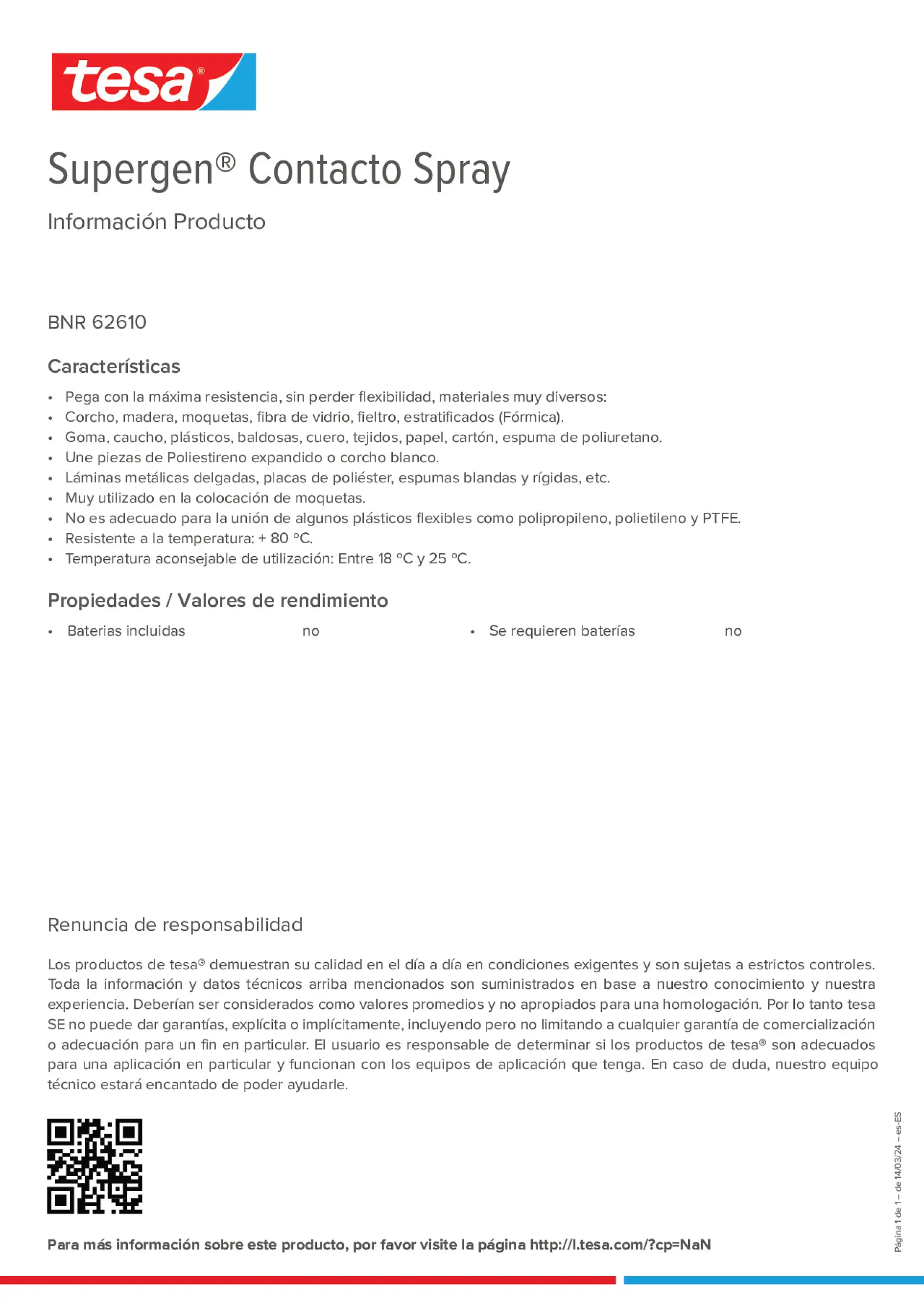 Product information_Supergen® 62610_es-ES