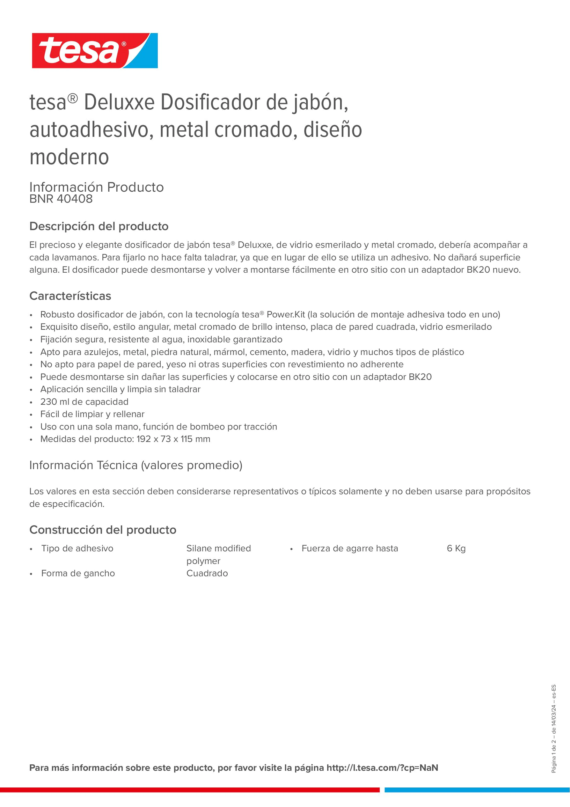 Product information_tesa® 40408_es-ES
