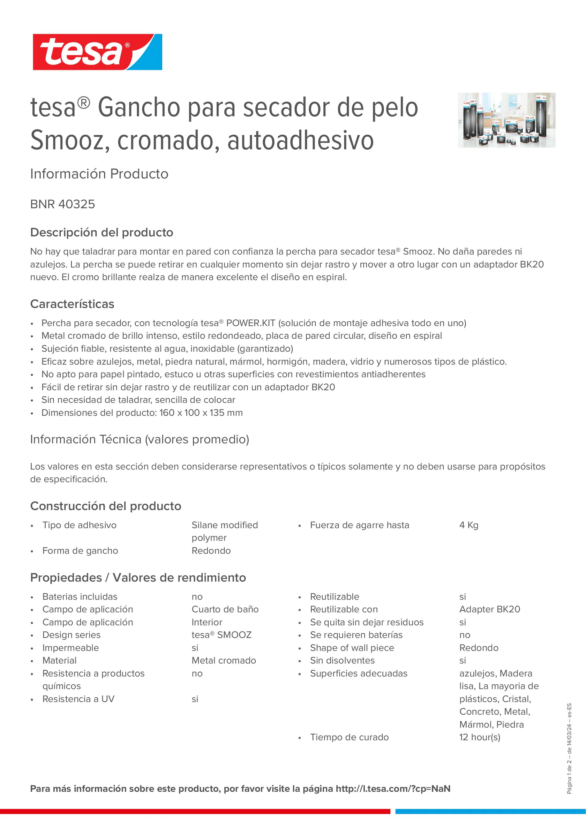 Product information_tesa® 40325_es-ES