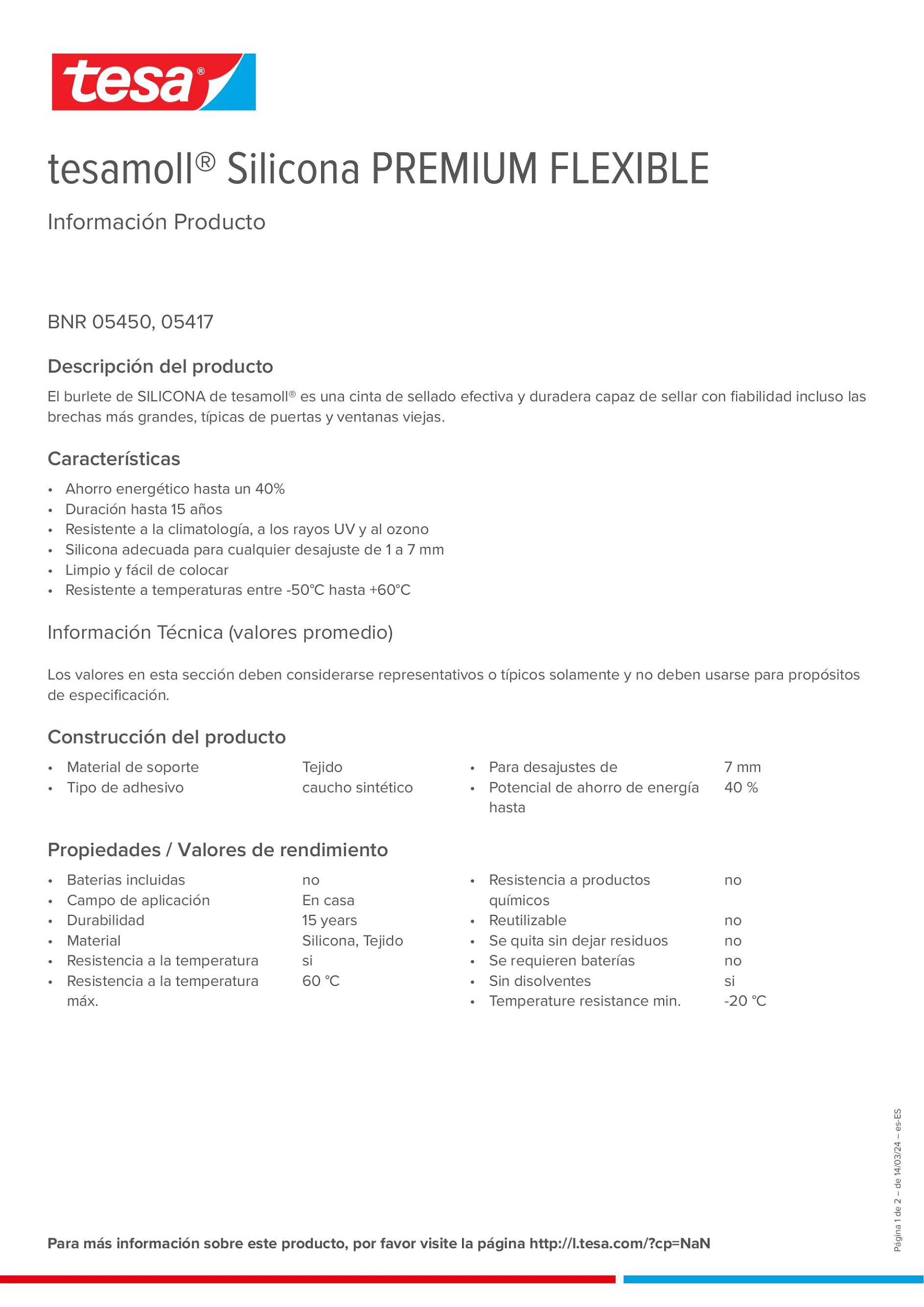 Product information_tesamoll® 5450_es-ES