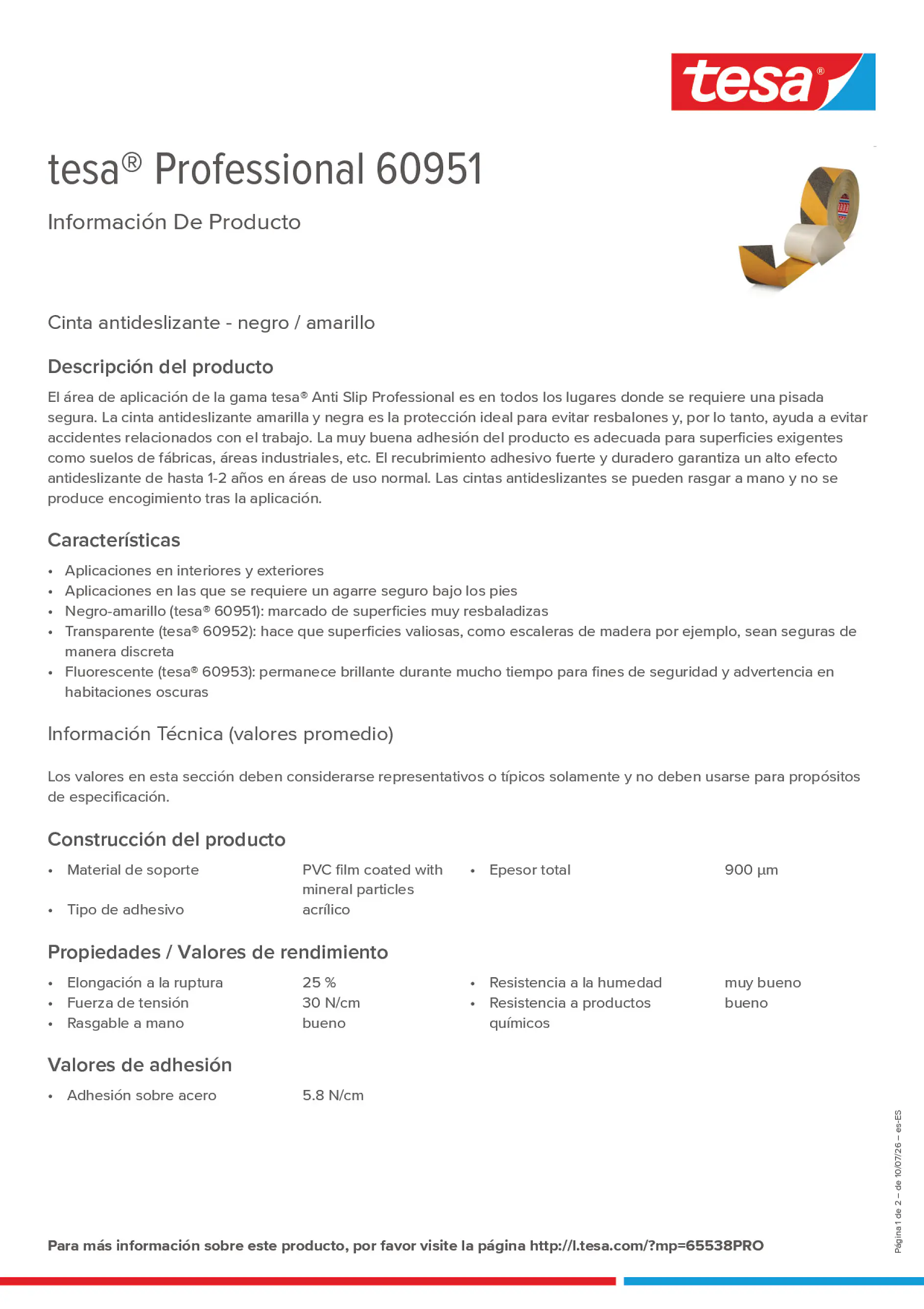 Product information_tesa® Professional 60951_es-ES