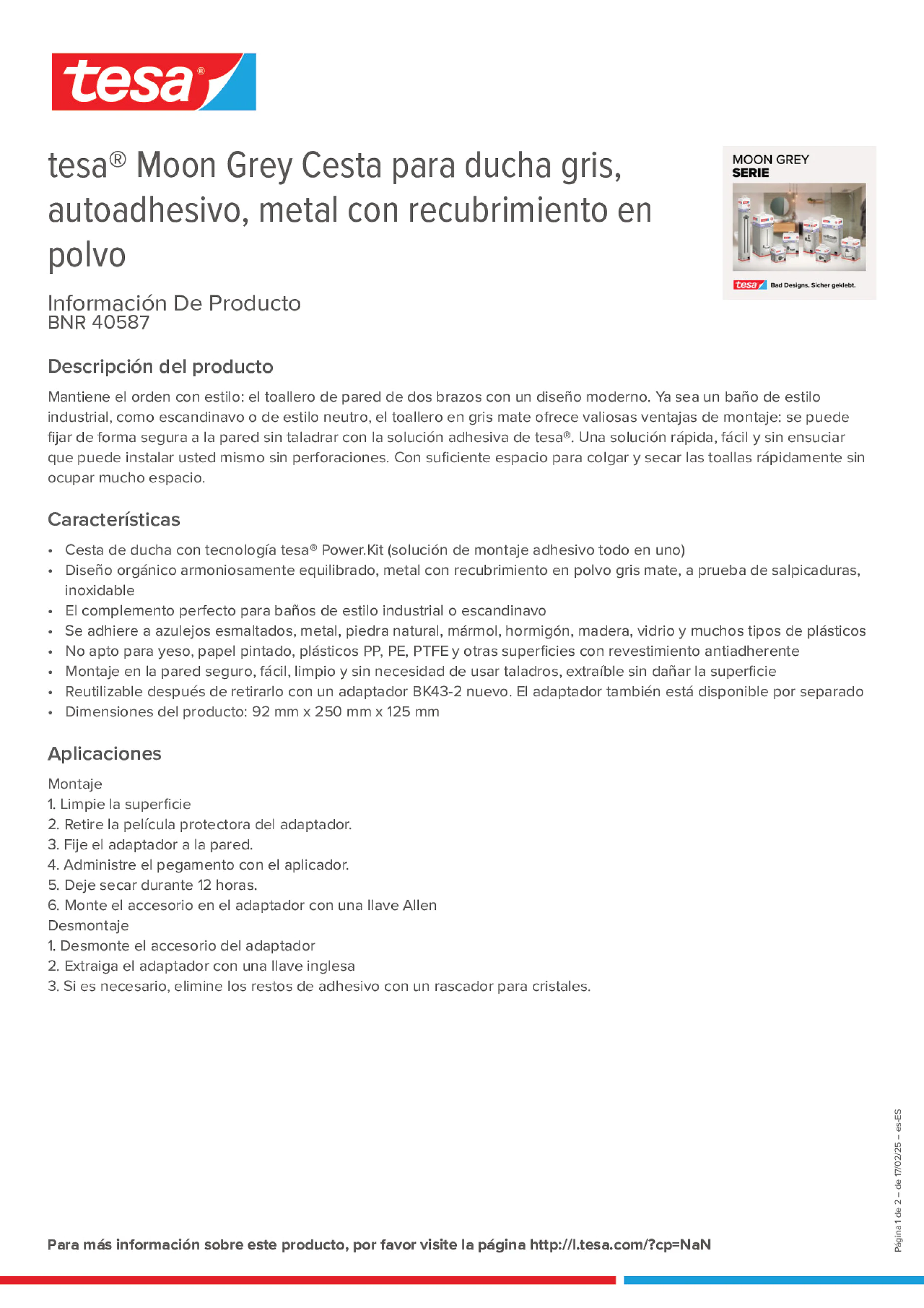 Product information_tesa® 40587_es-ES