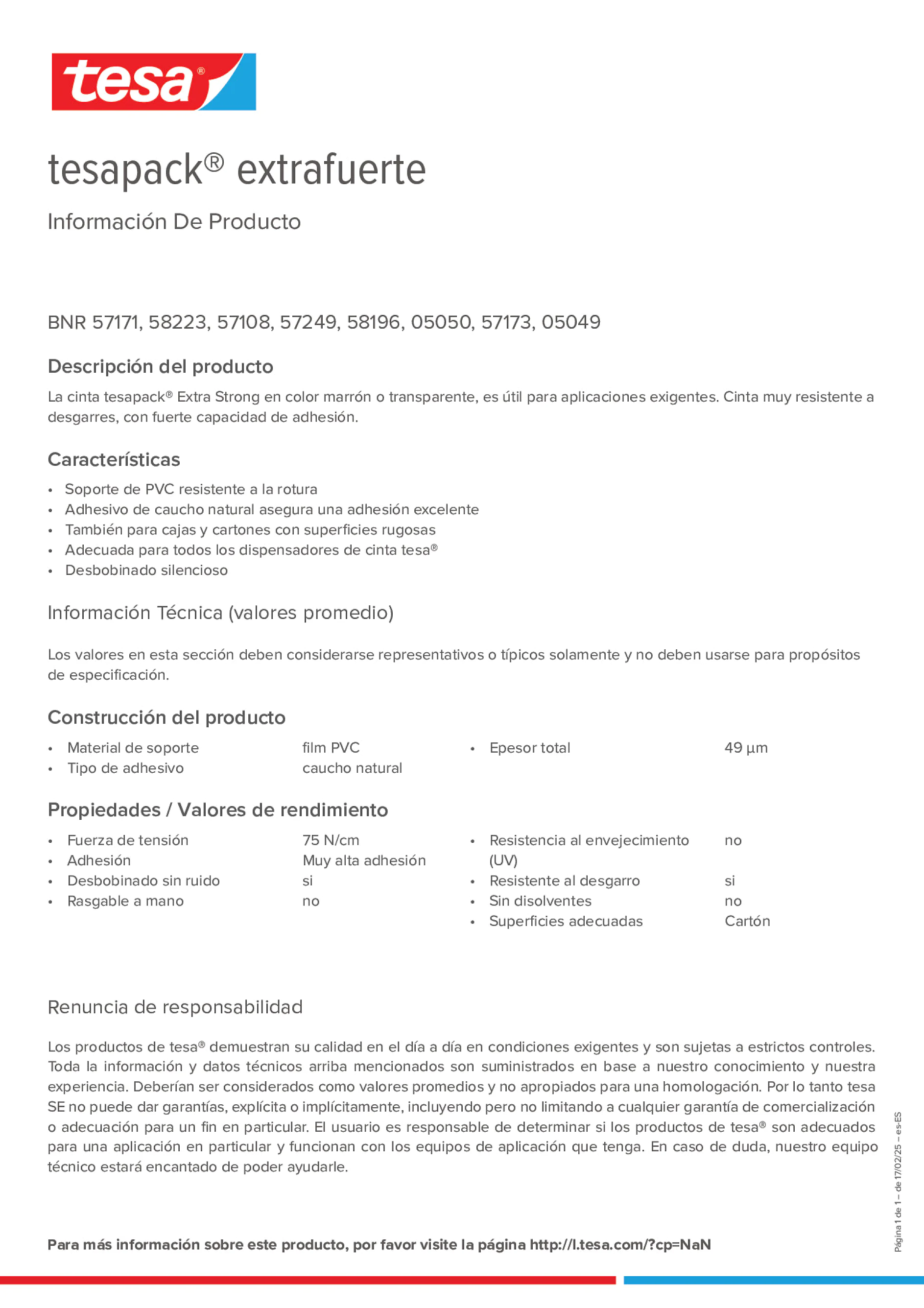 Product information_tesapack® 57249_es-ES