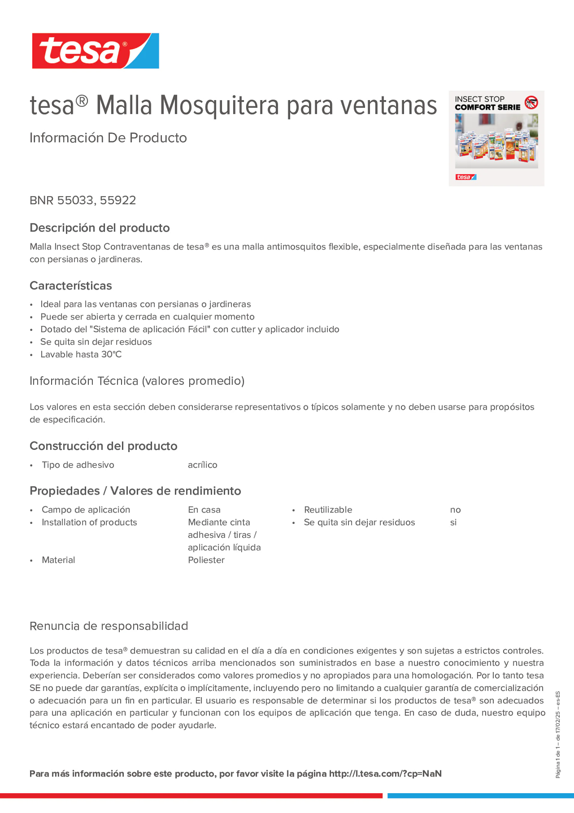 Product information_tesa® 55033_es-ES