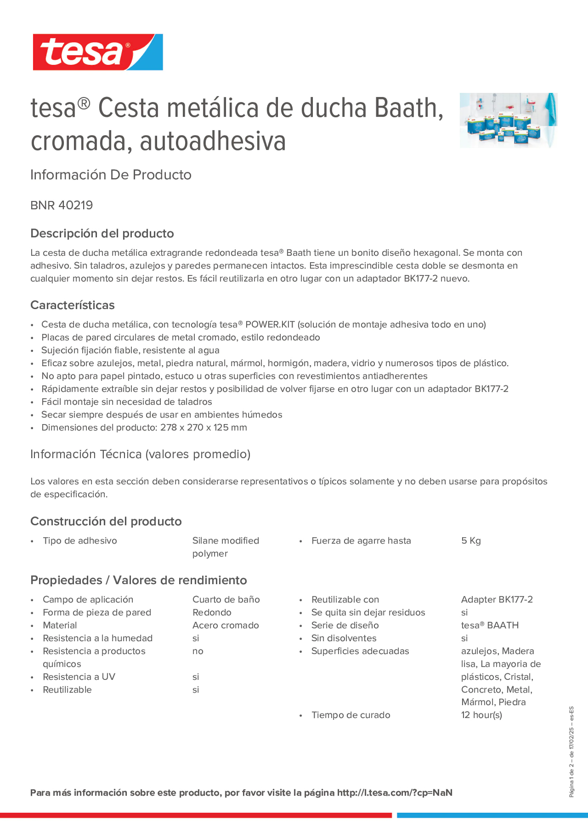 Product information_tesa® 40219_es-ES