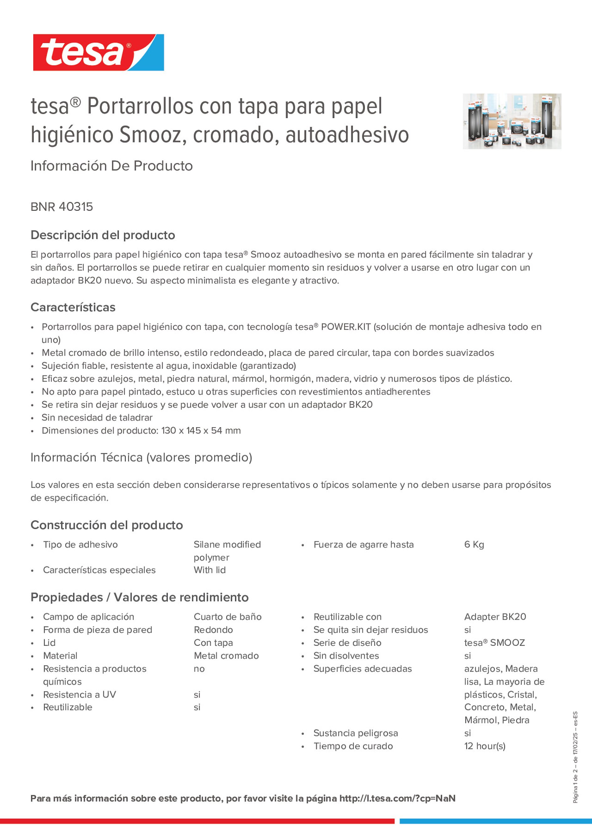 Product information_tesa® 40315_es-ES
