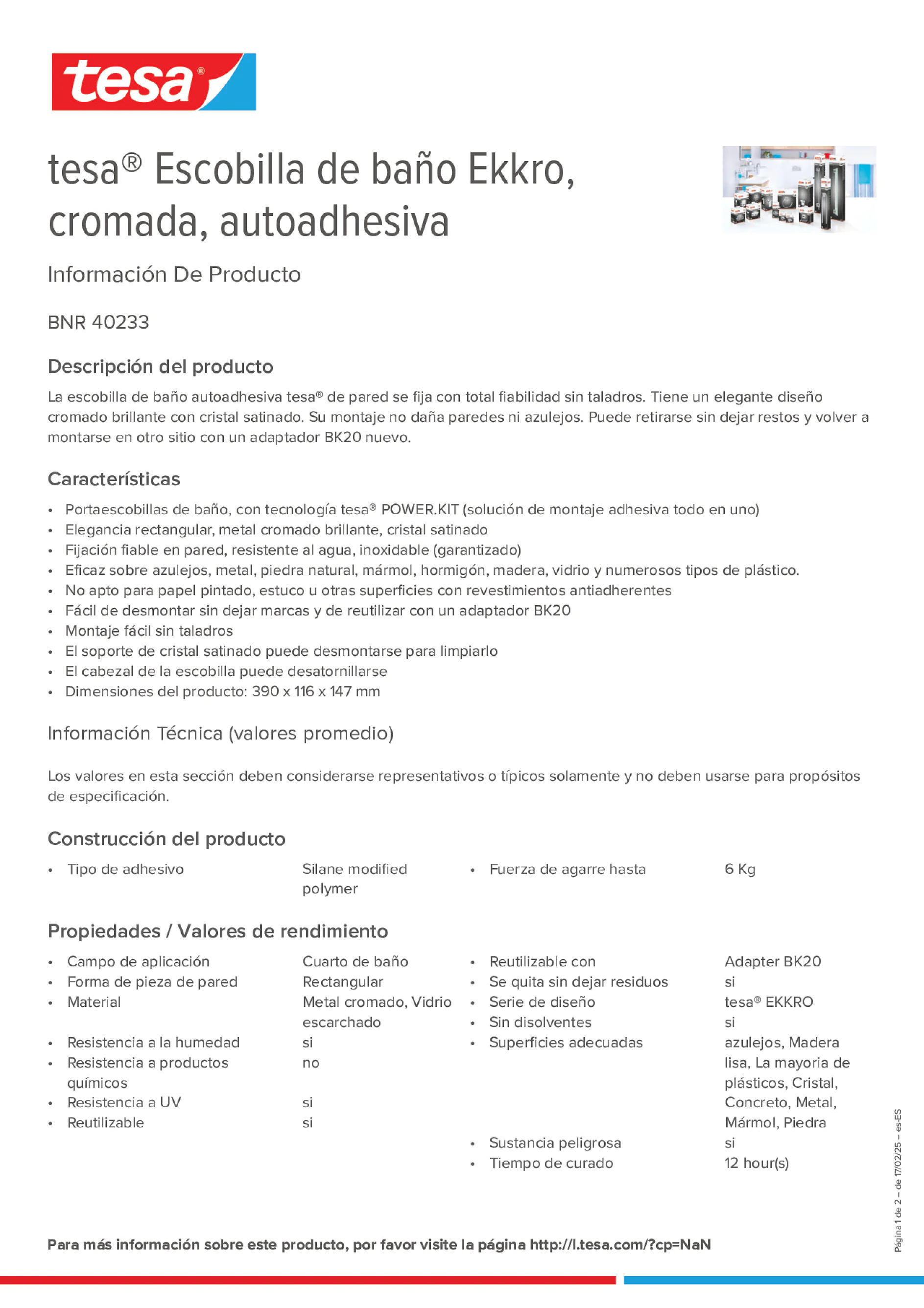 Product information_tesa® 40233_es-ES