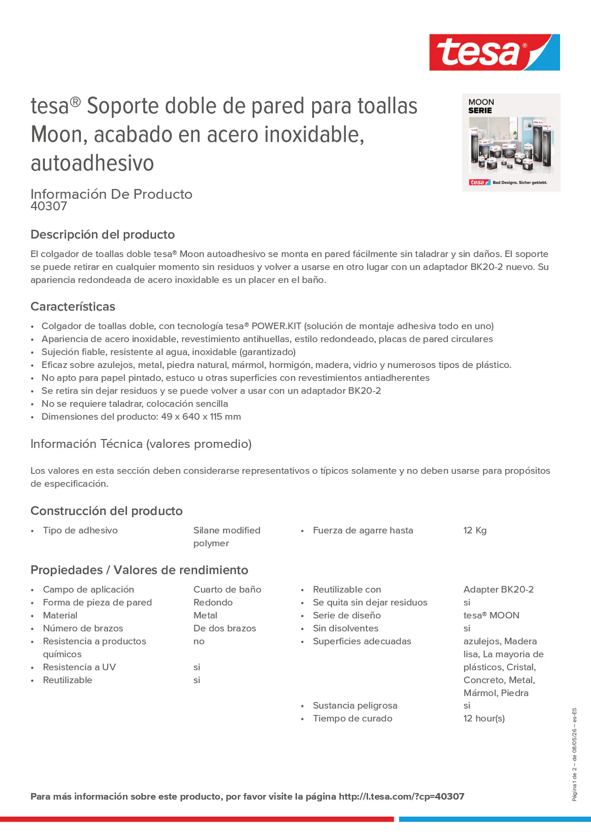 Product information_tesa® 40307_es-ES