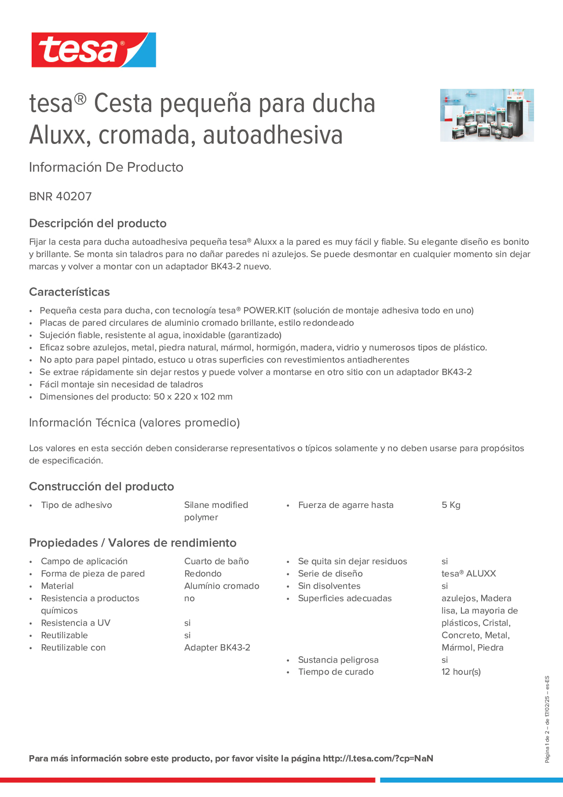 Product information_tesa® 40207_es-ES