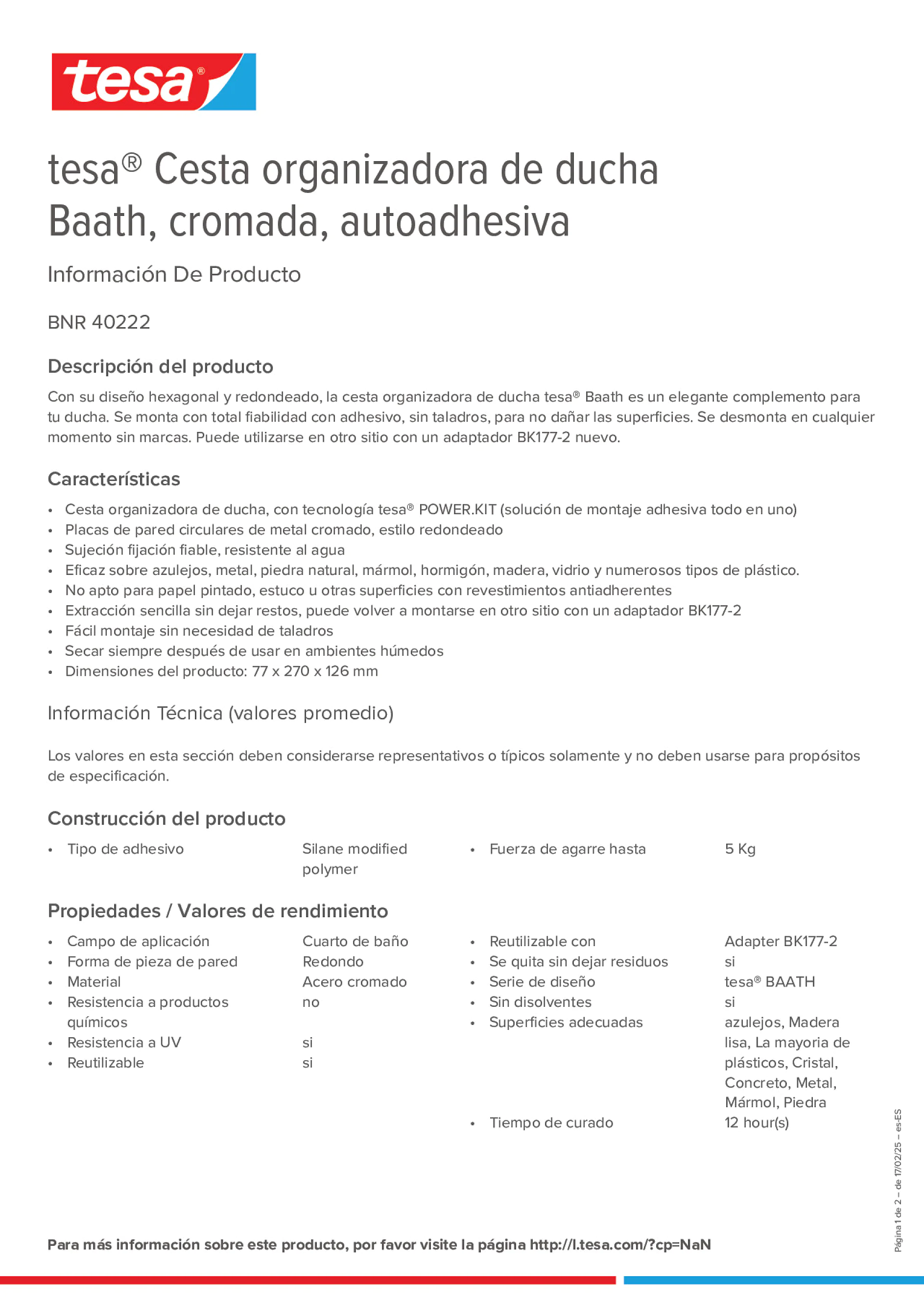 Product information_tesa® 40222_es-ES