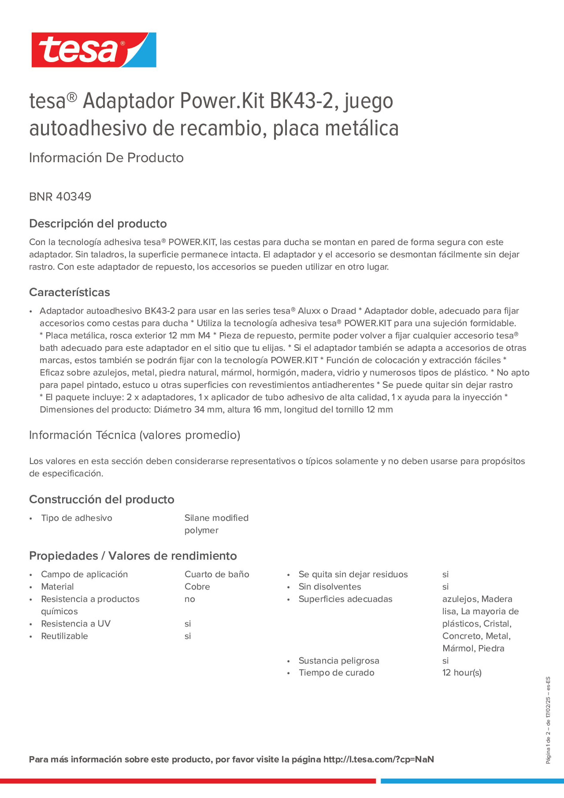 Product information_tesa® 40349_es-ES