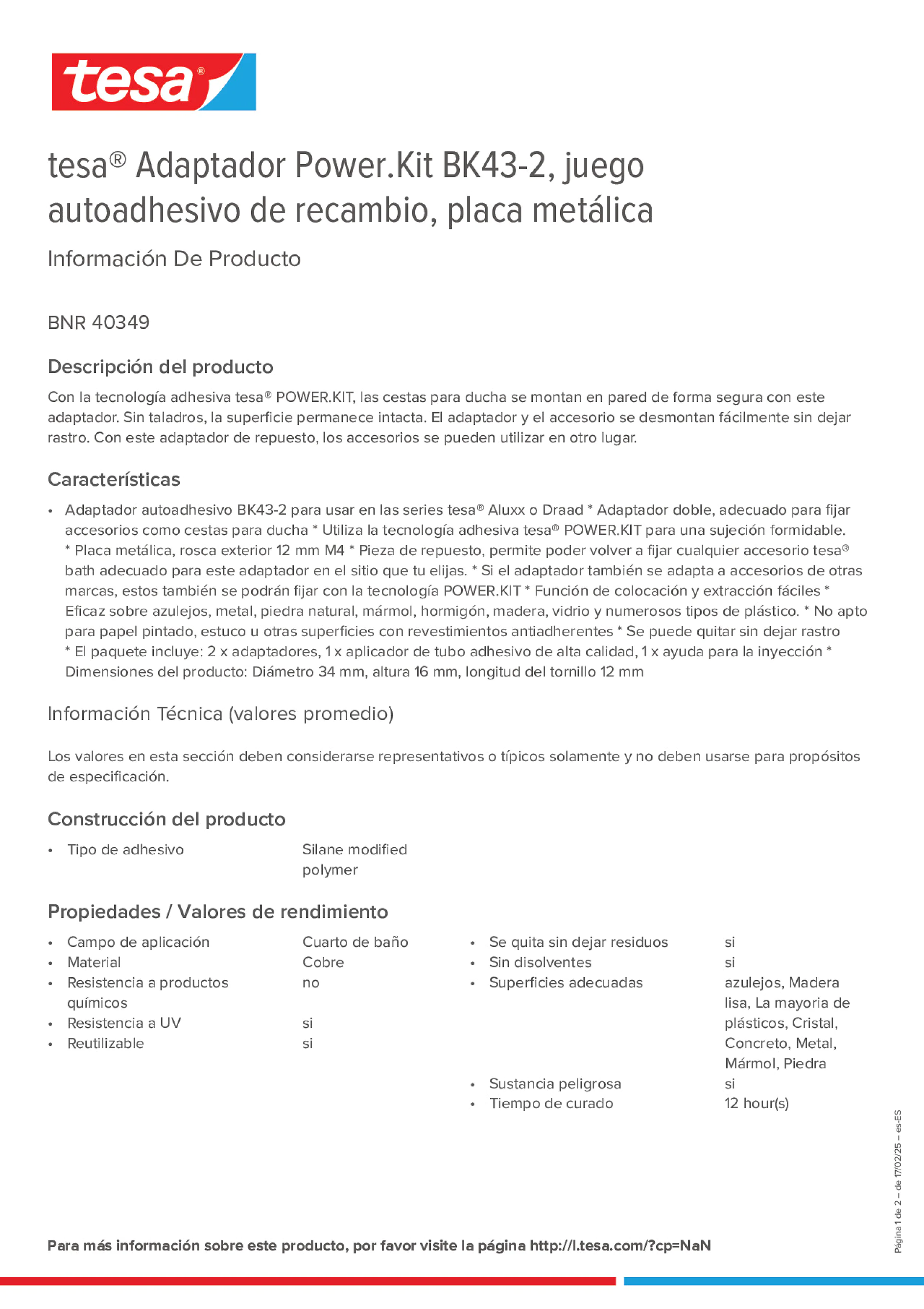 Product information_tesa® 40349_es-ES