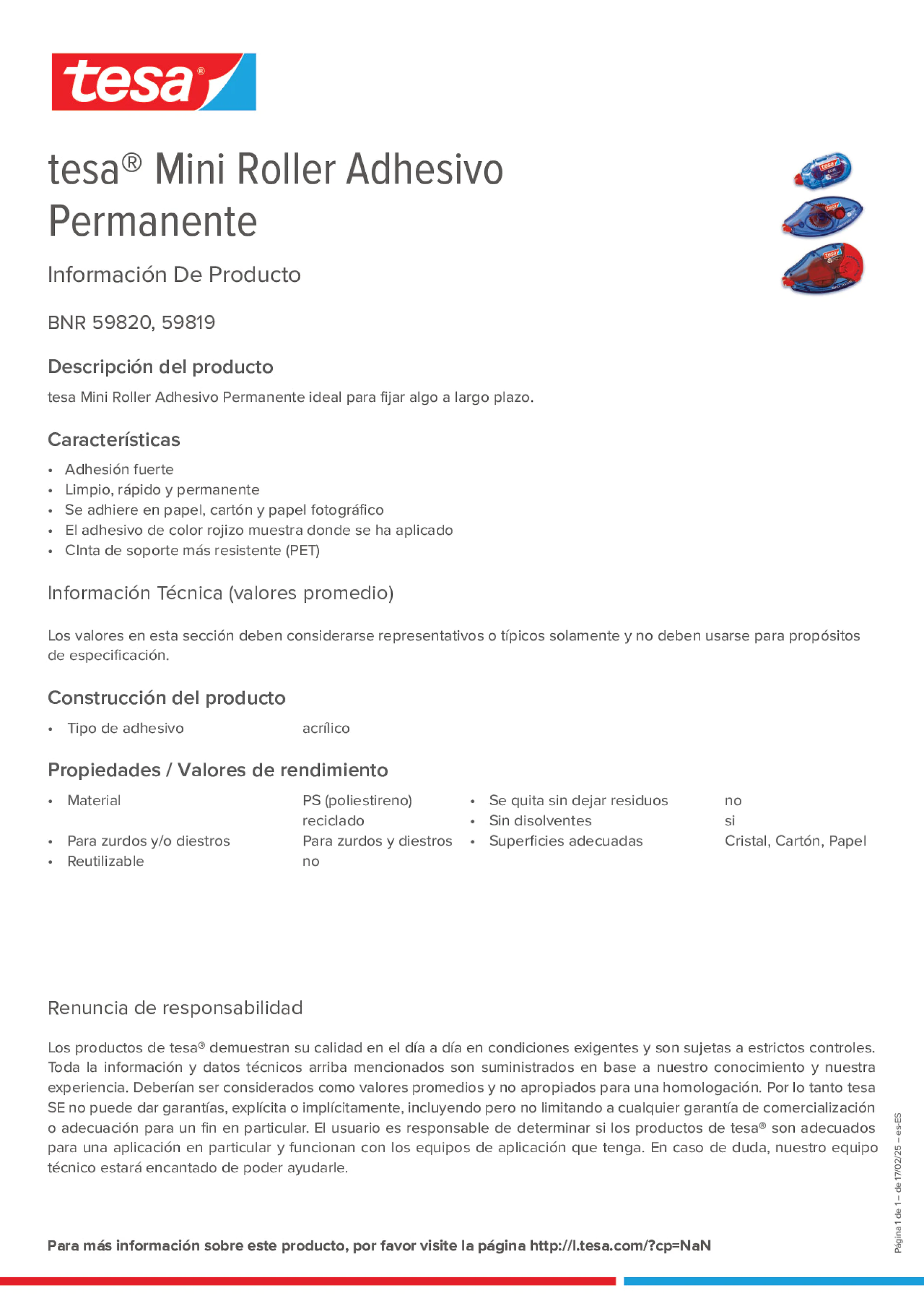 Product information_tesa® 59819_es-ES