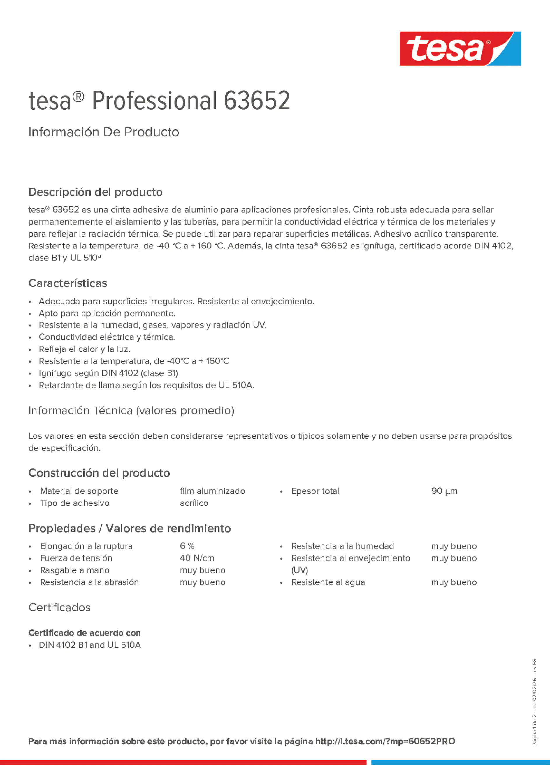 Product information_tesa® Professional 63652_es-ES