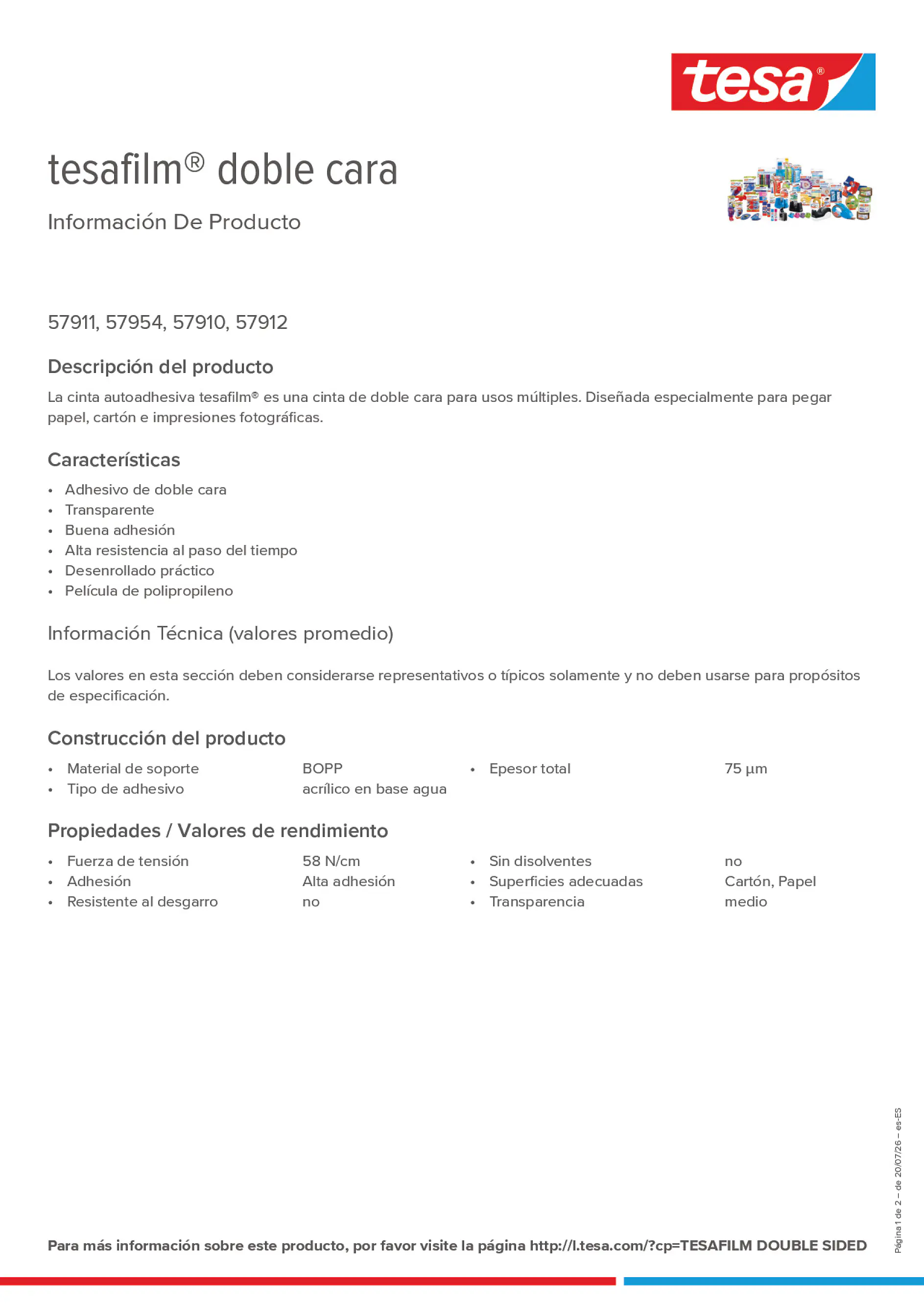 Product information_tesafilm® 57910_es-ES