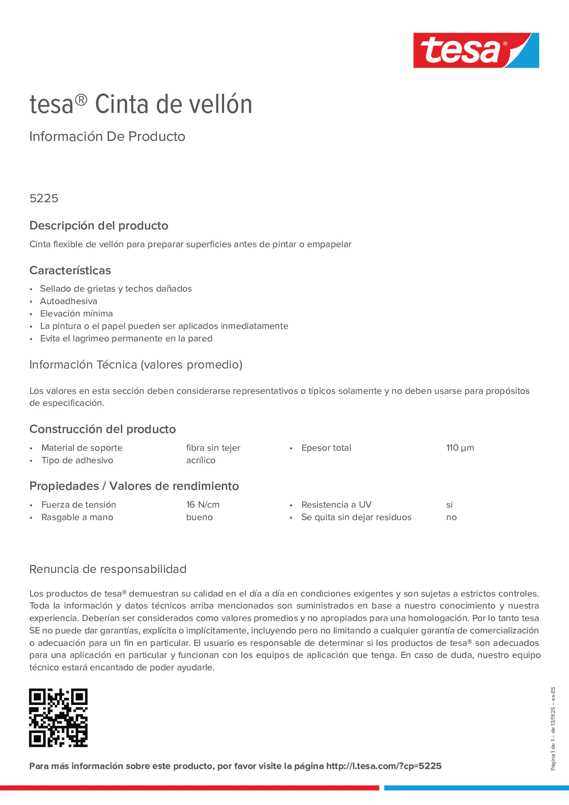 Product information_tesa® 05225_es-ES