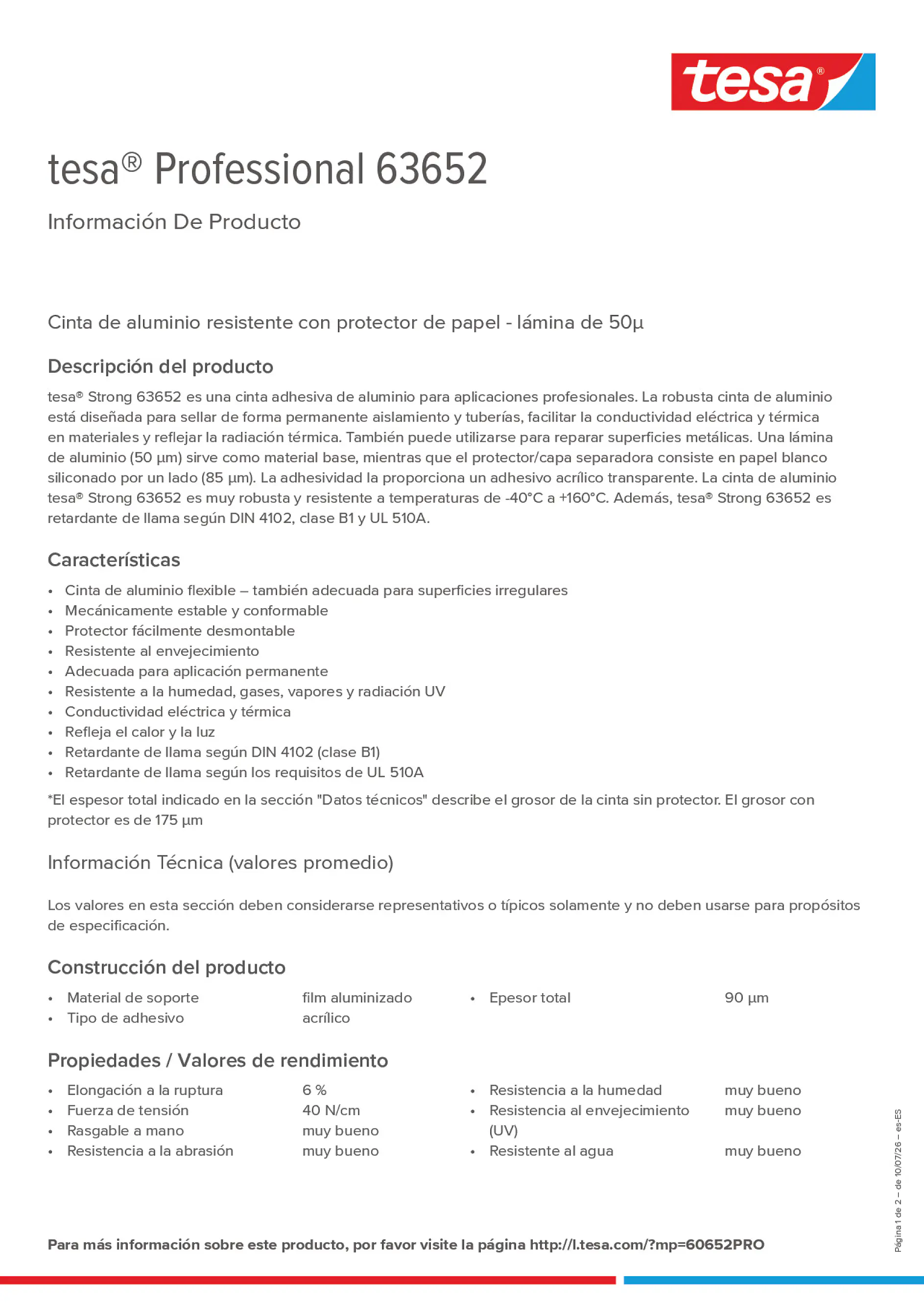 Product information_tesa® Professional 63652_es-ES