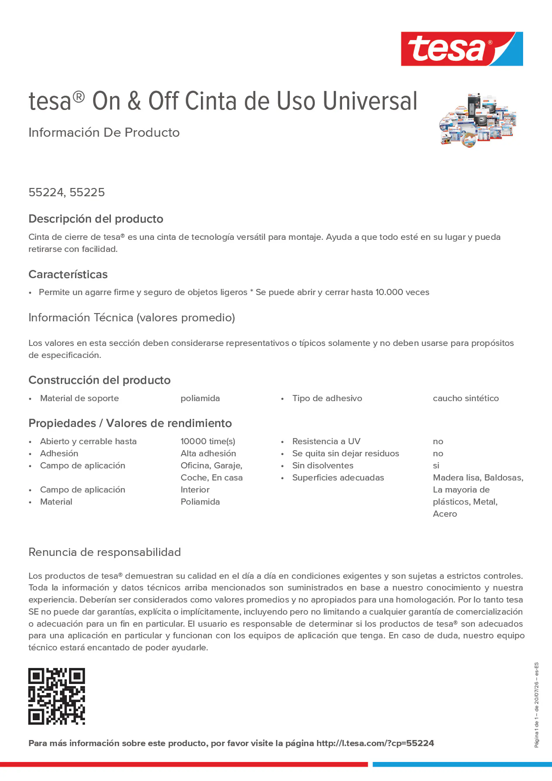 Product information_tesa® On & Off 55224_es-ES