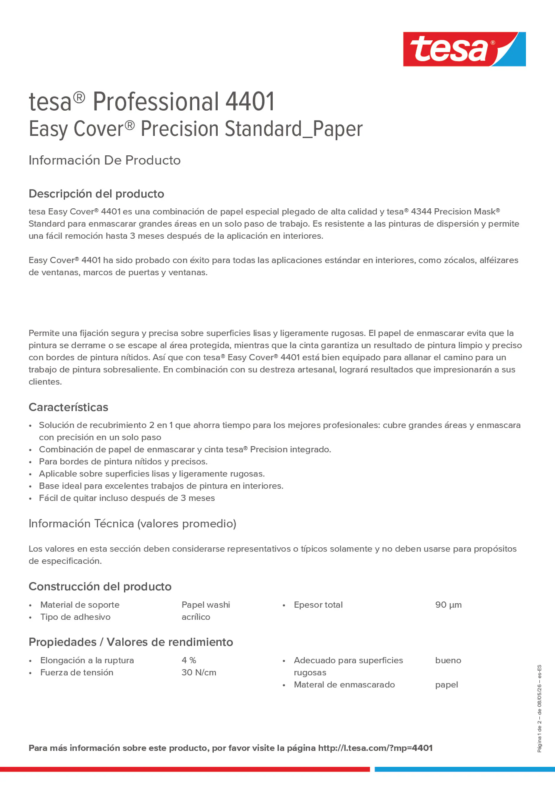 Product information_tesa® Professional 04401_es-ES