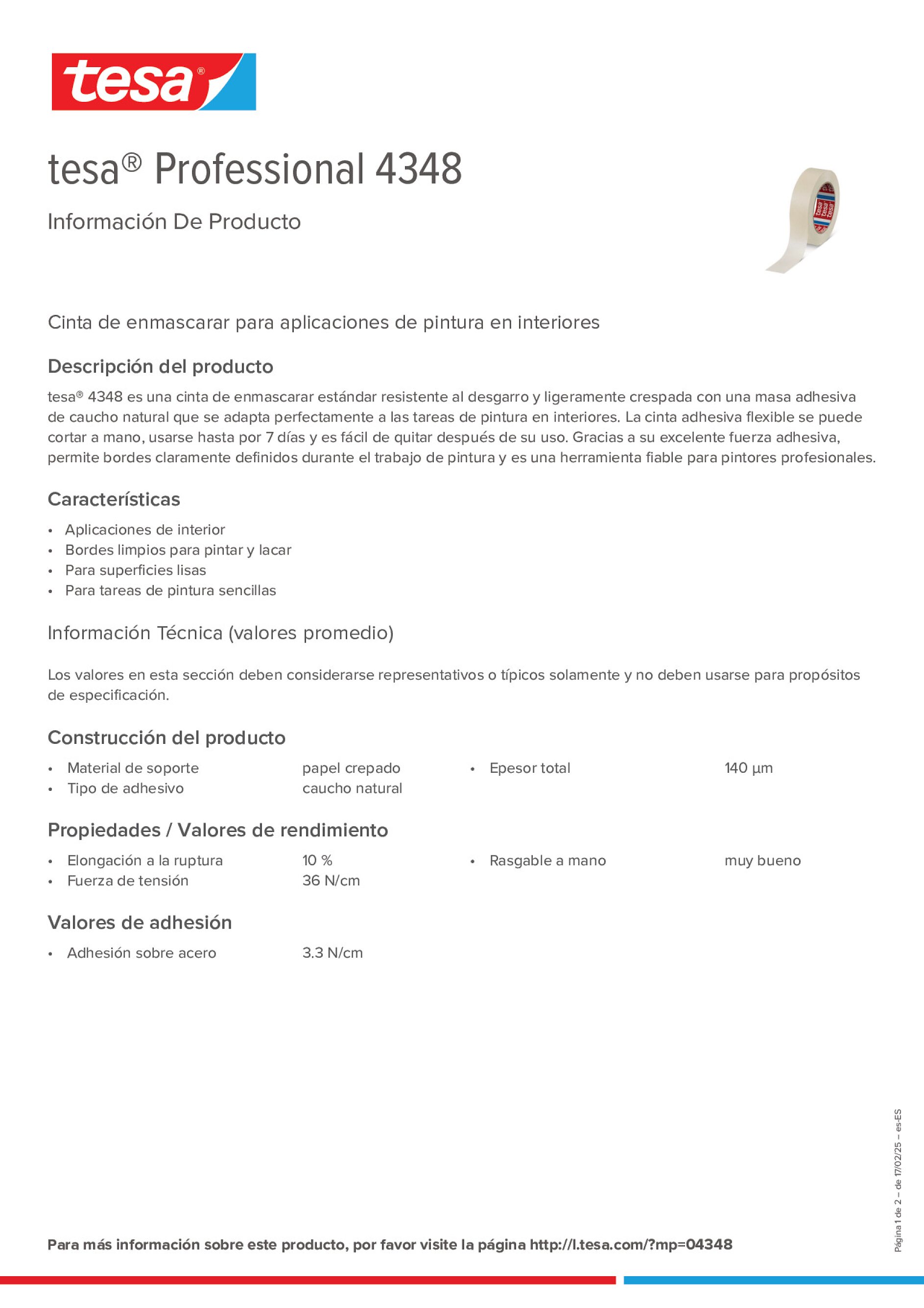 Product information_tesa® Professional 04348_es-ES