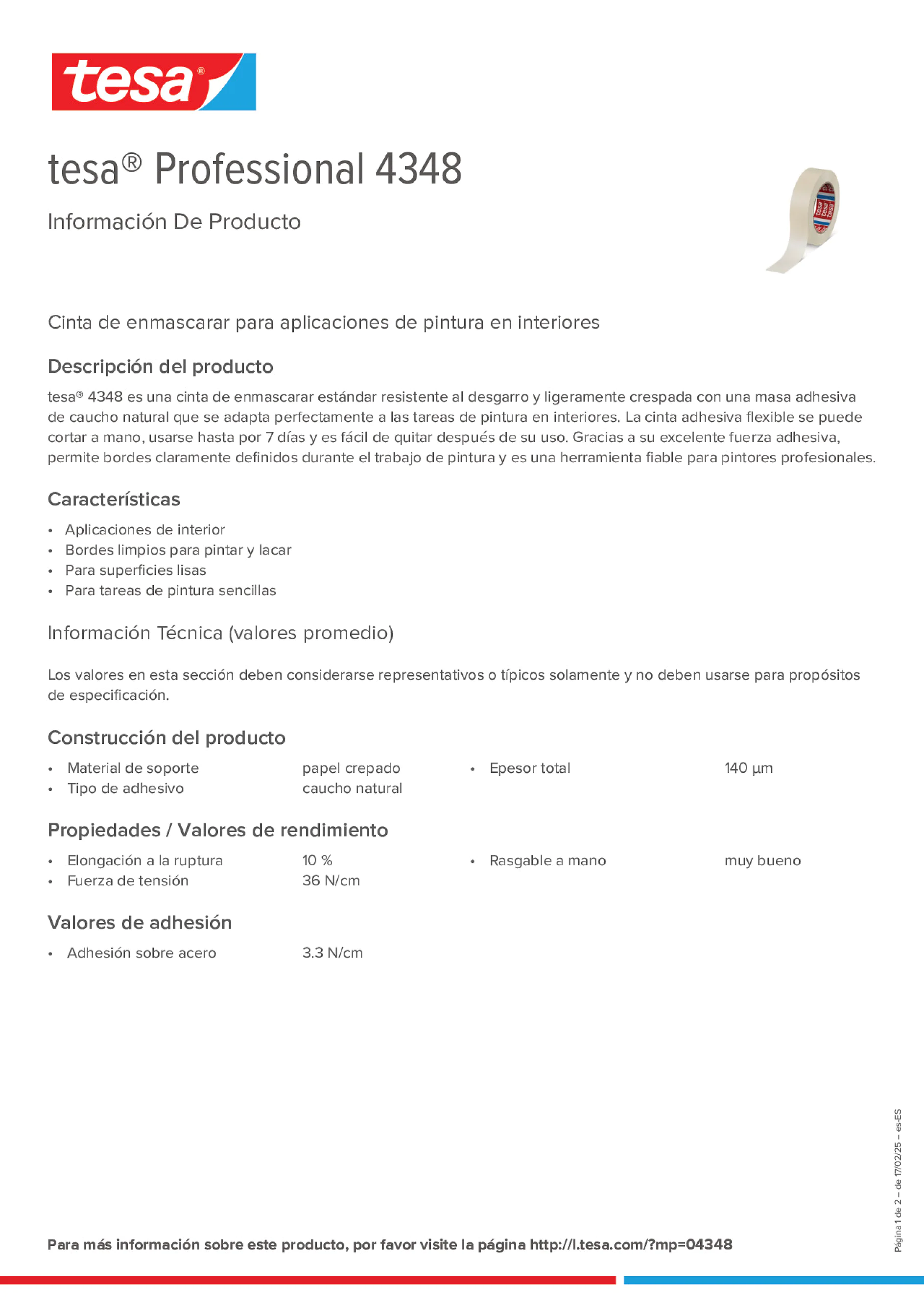 Product information_tesa® Professional 04348_es-ES