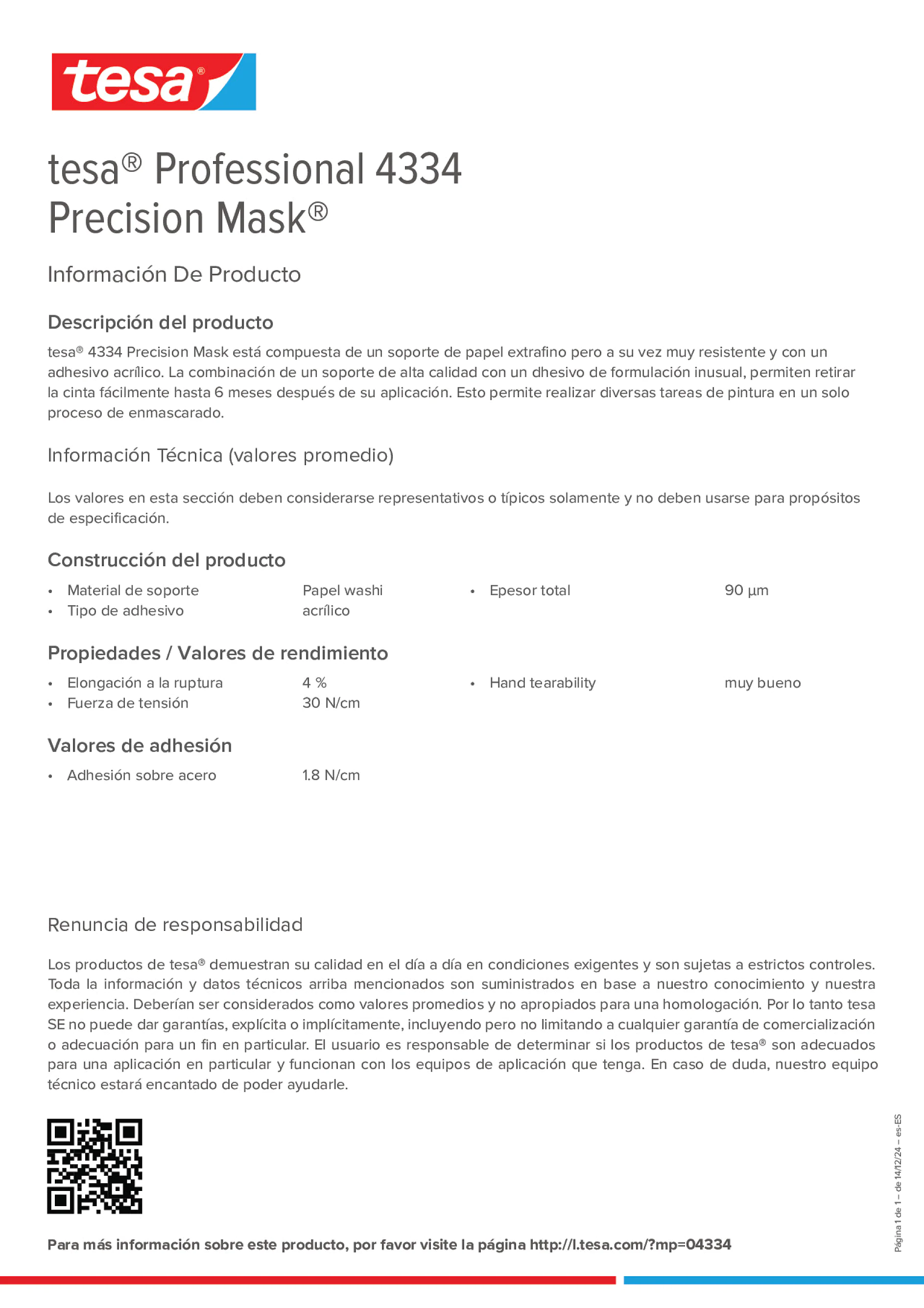 Product information_tesa® Professional 04334_es-ES