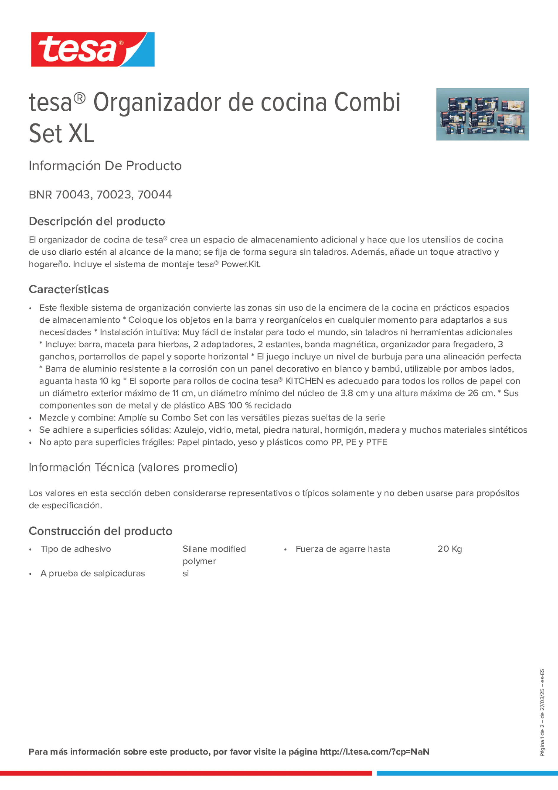 Product information_tesa® 70043_es-ES Product information_tesa® 70043_es-ES