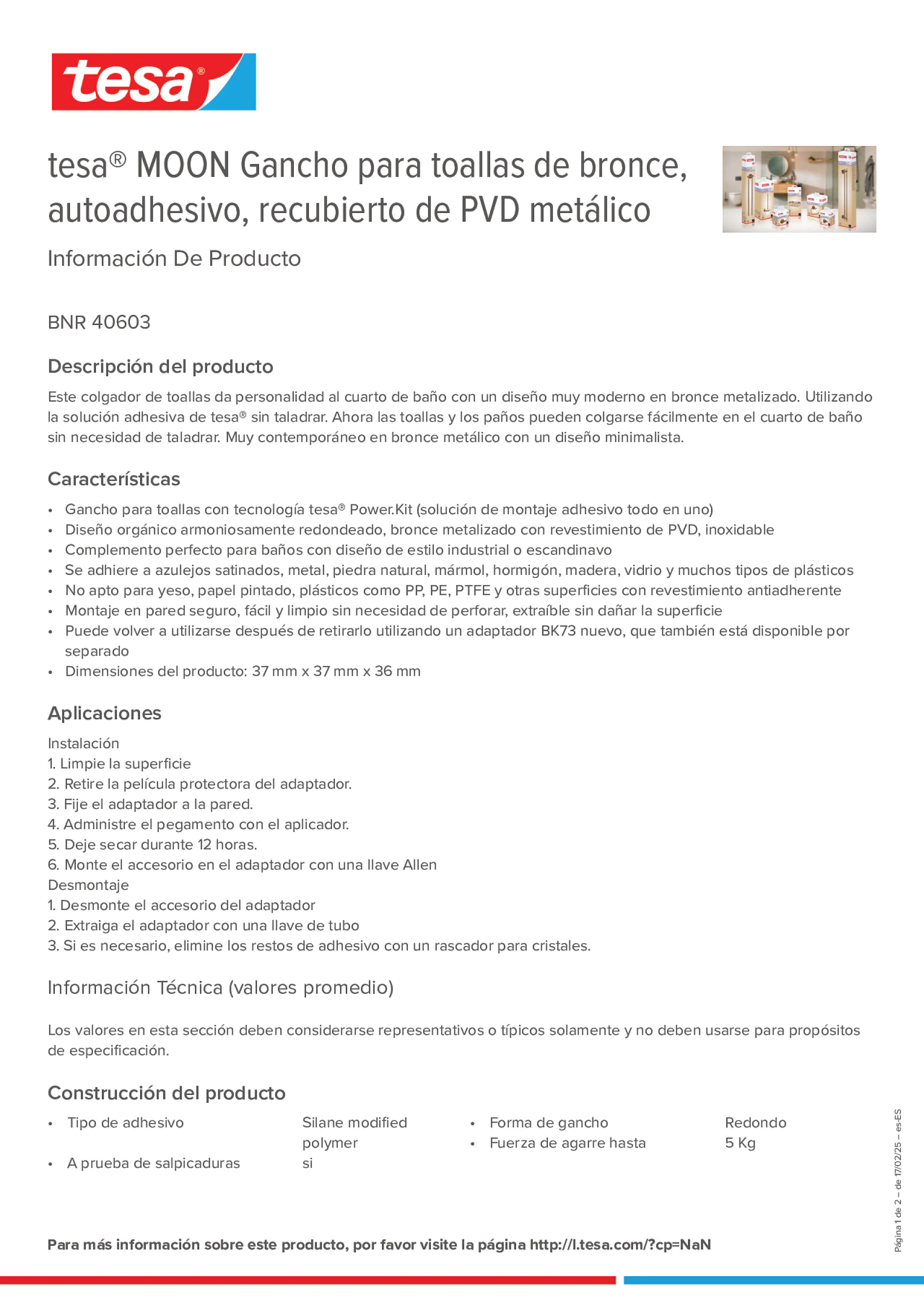 Product information_tesa® 40603_es-ES