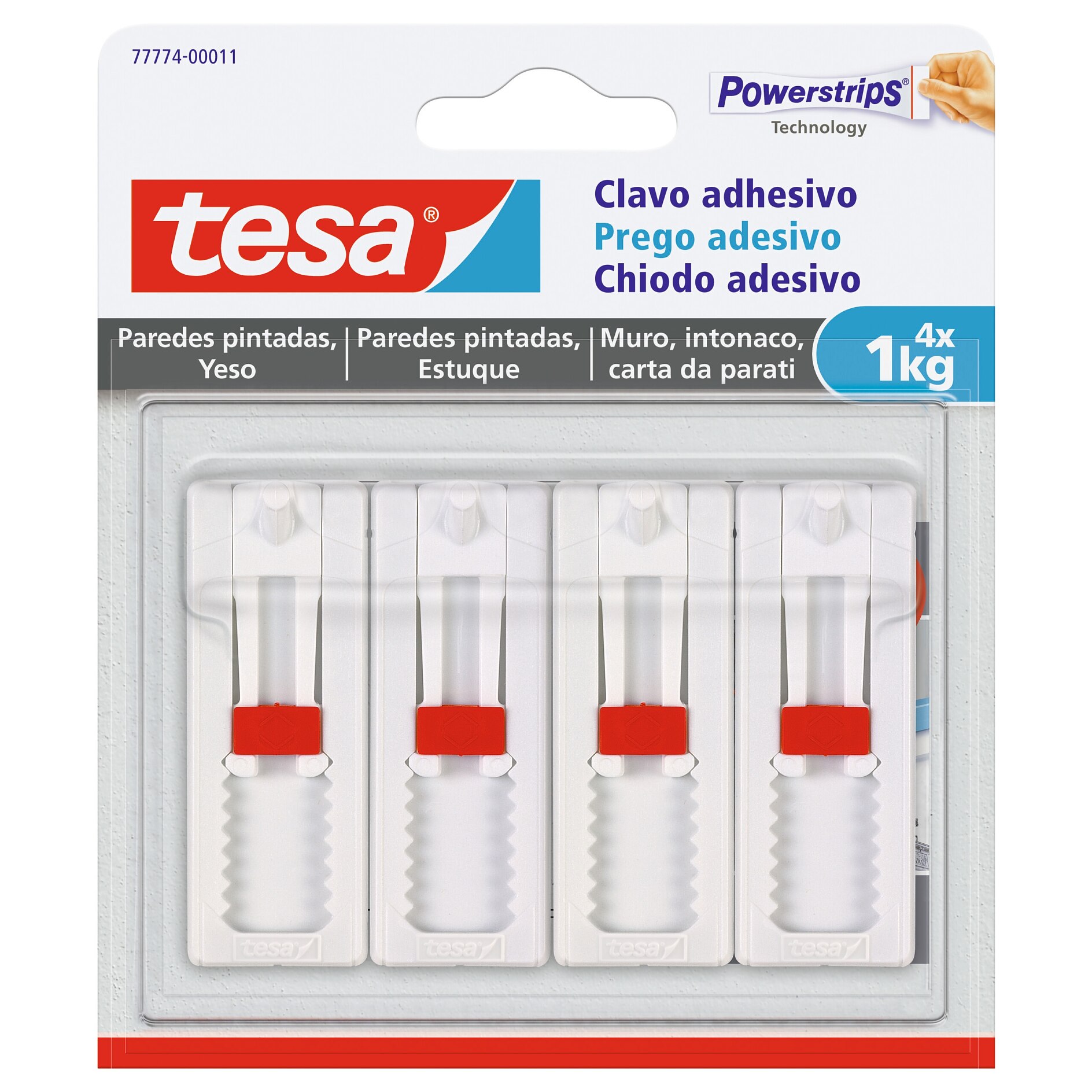 Sms Clavo Adhesivo Hasta 2kg Para Pared Pintada