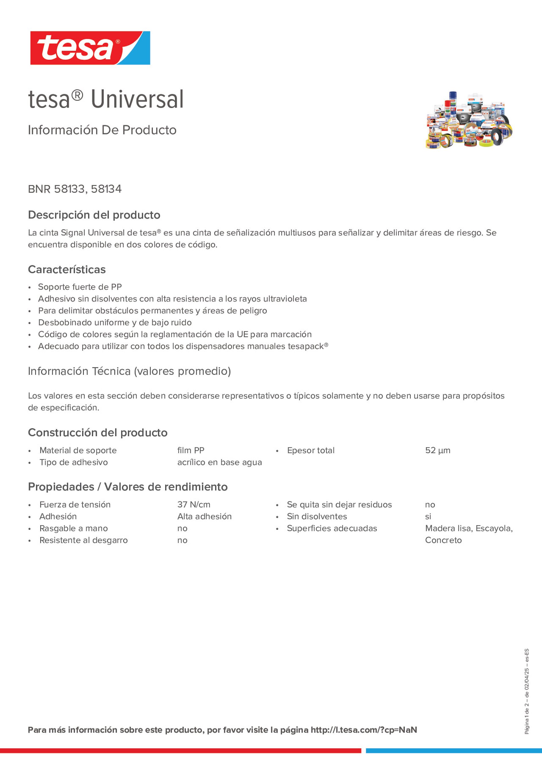 Product information_tesa® 58134YLBK_es-ES