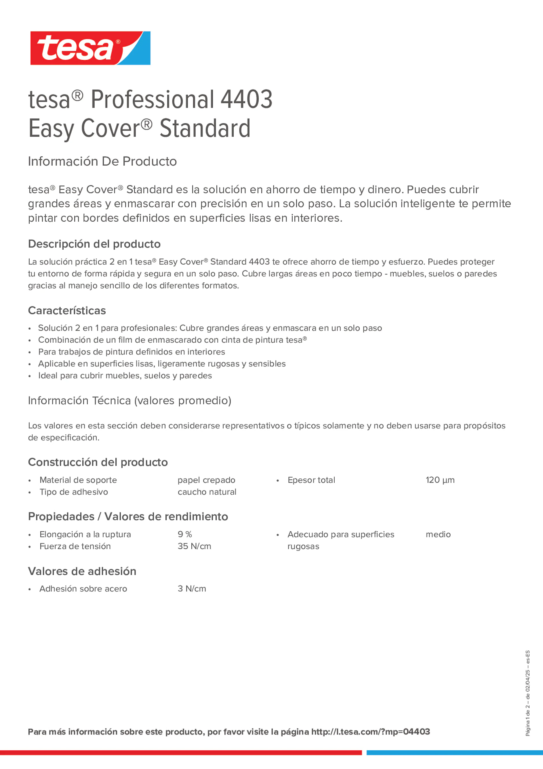 Product information_tesa® Professional 04403_es-ES