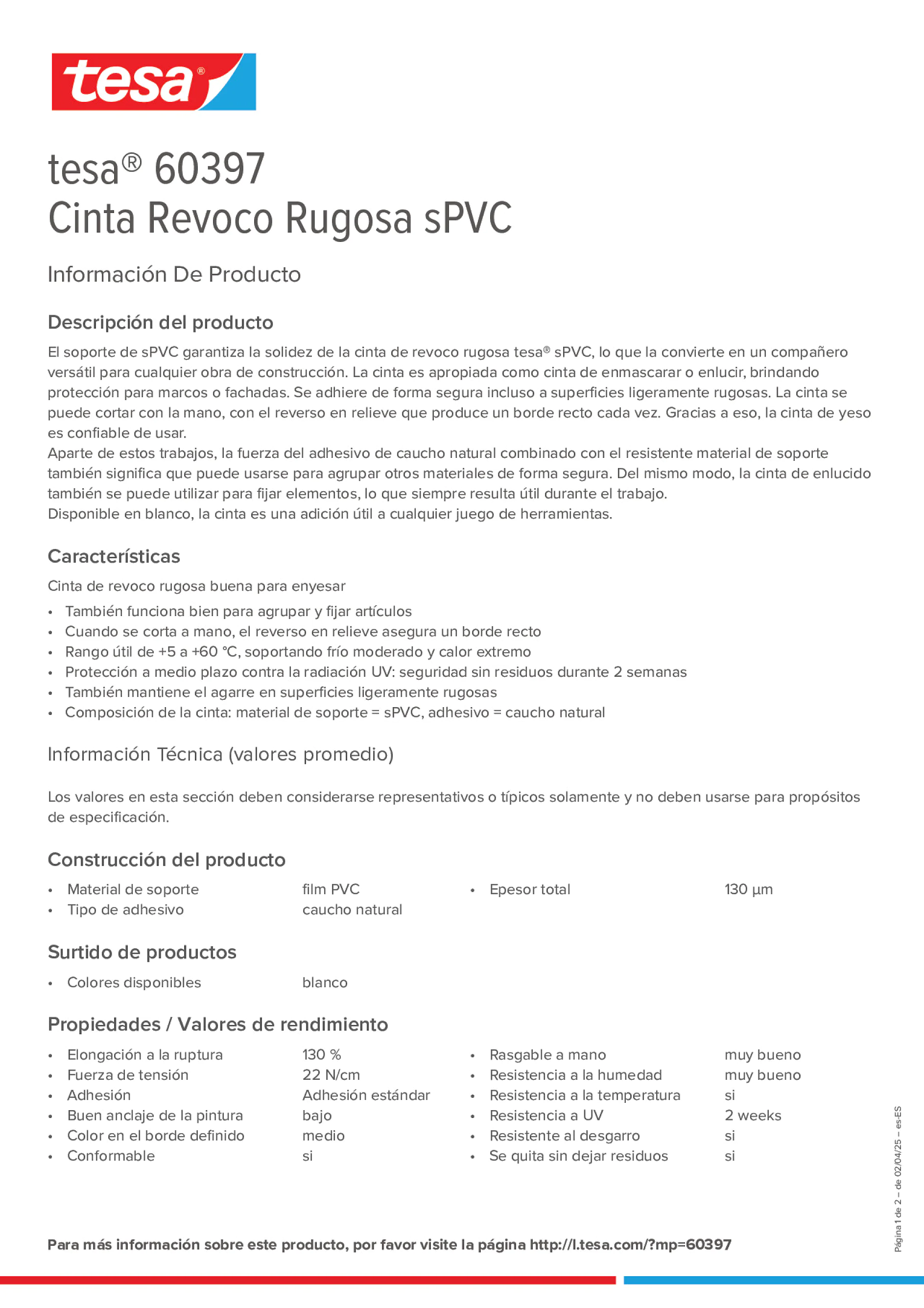 Product information_tesa® 60397_es-ES