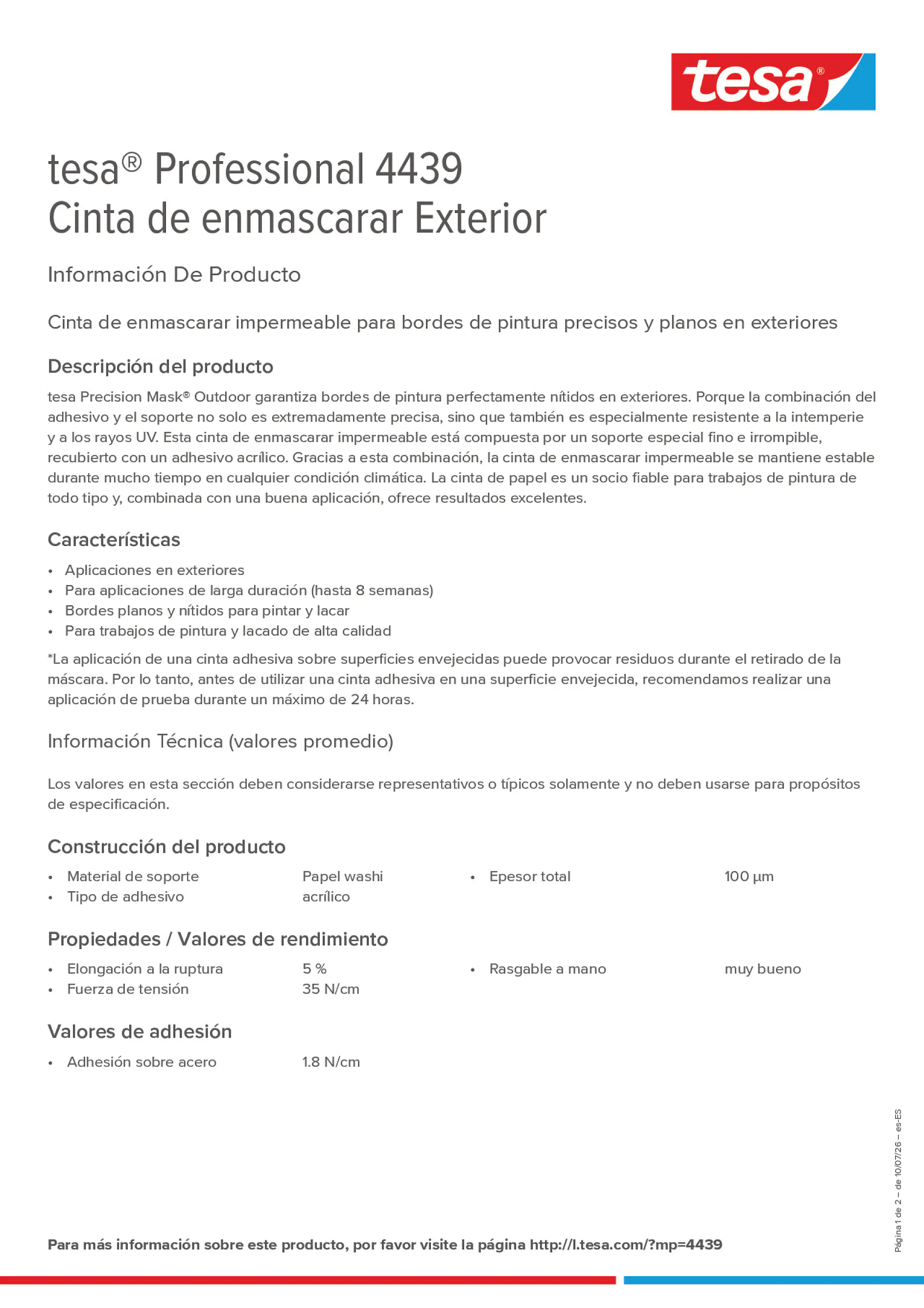 Product information_tesa® Professional 04439_es-ES