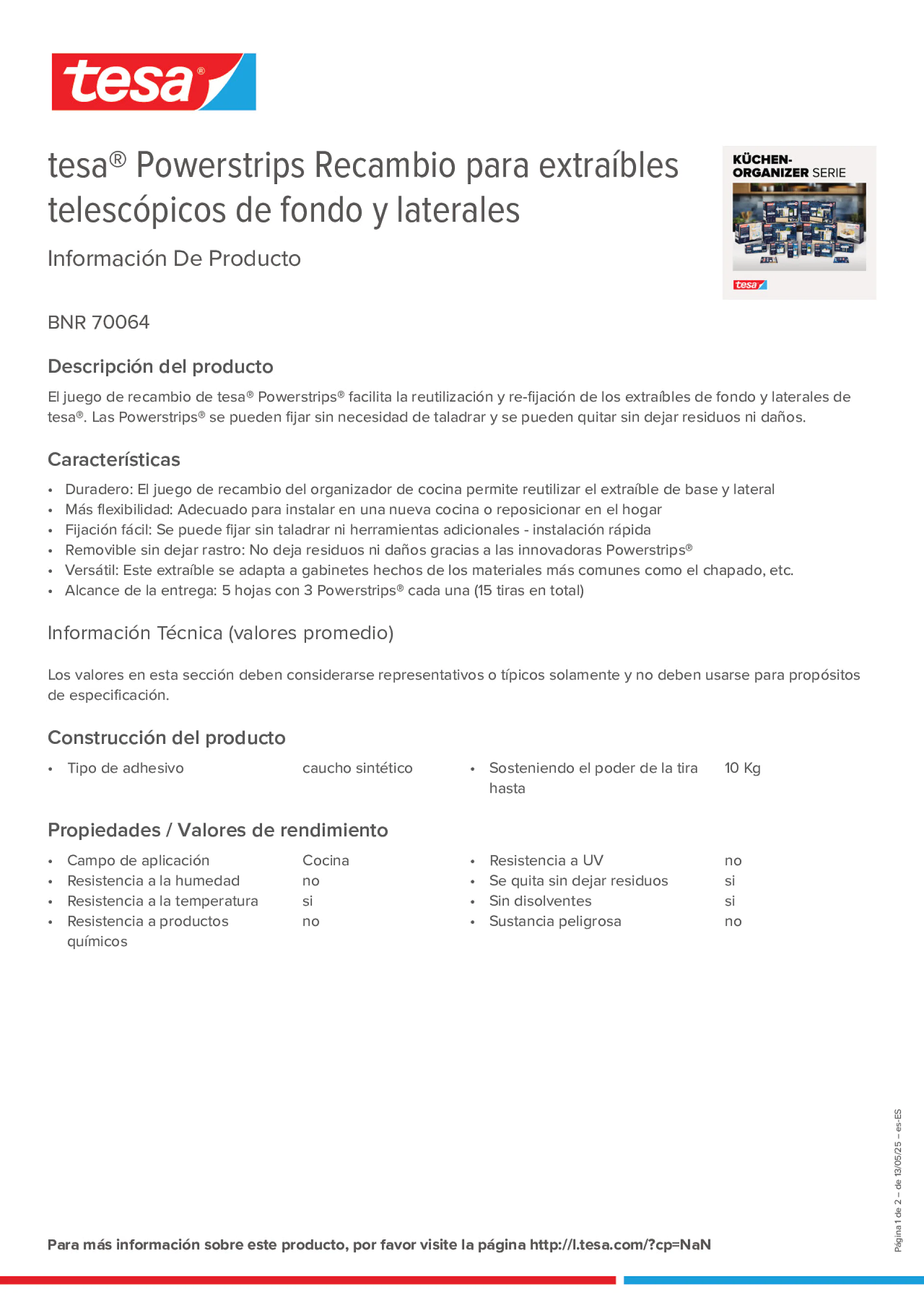 Product information_tesa® Powerstrips 70064_es-ES