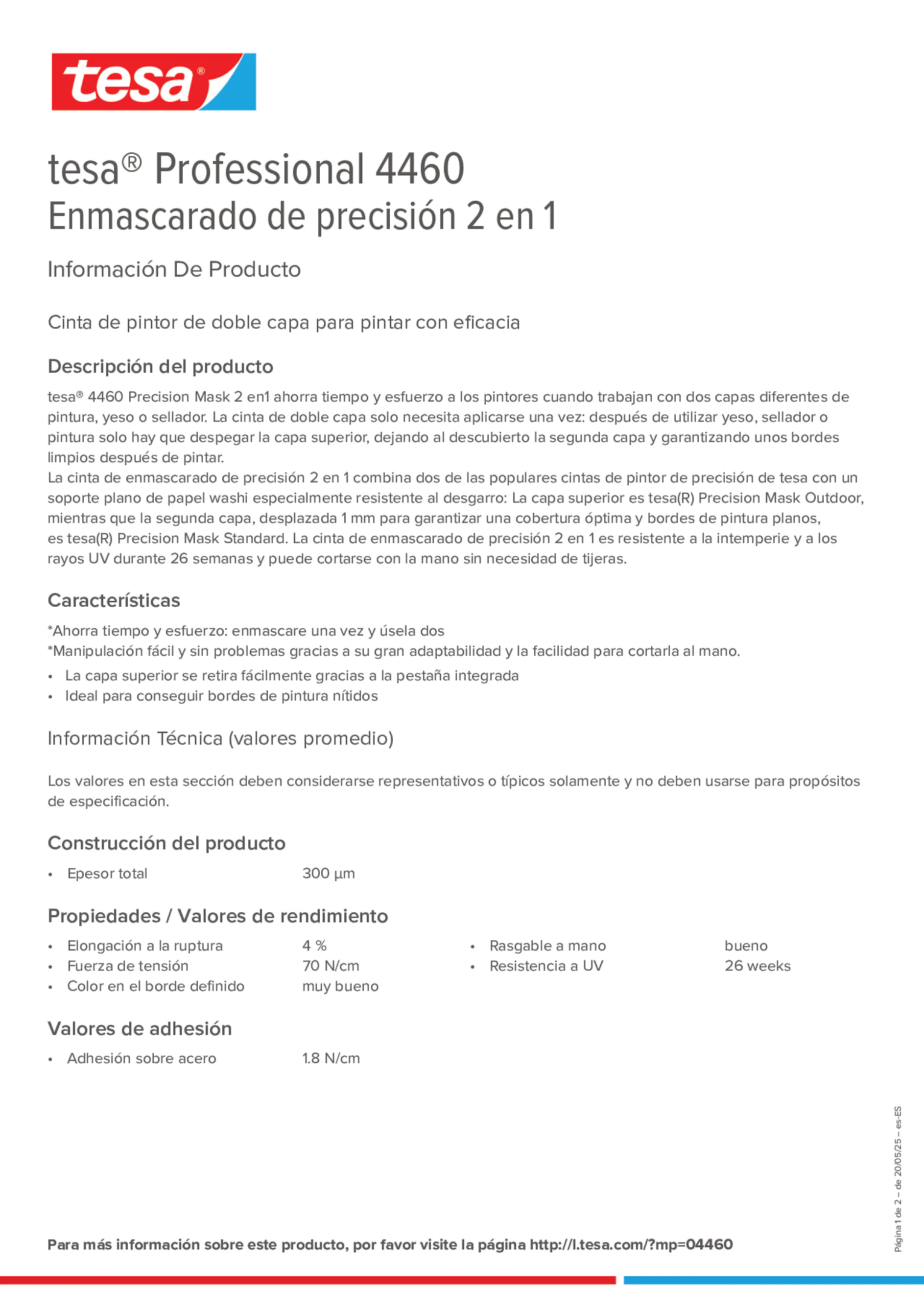 Product information_tesa® Professional 04460_es-ES