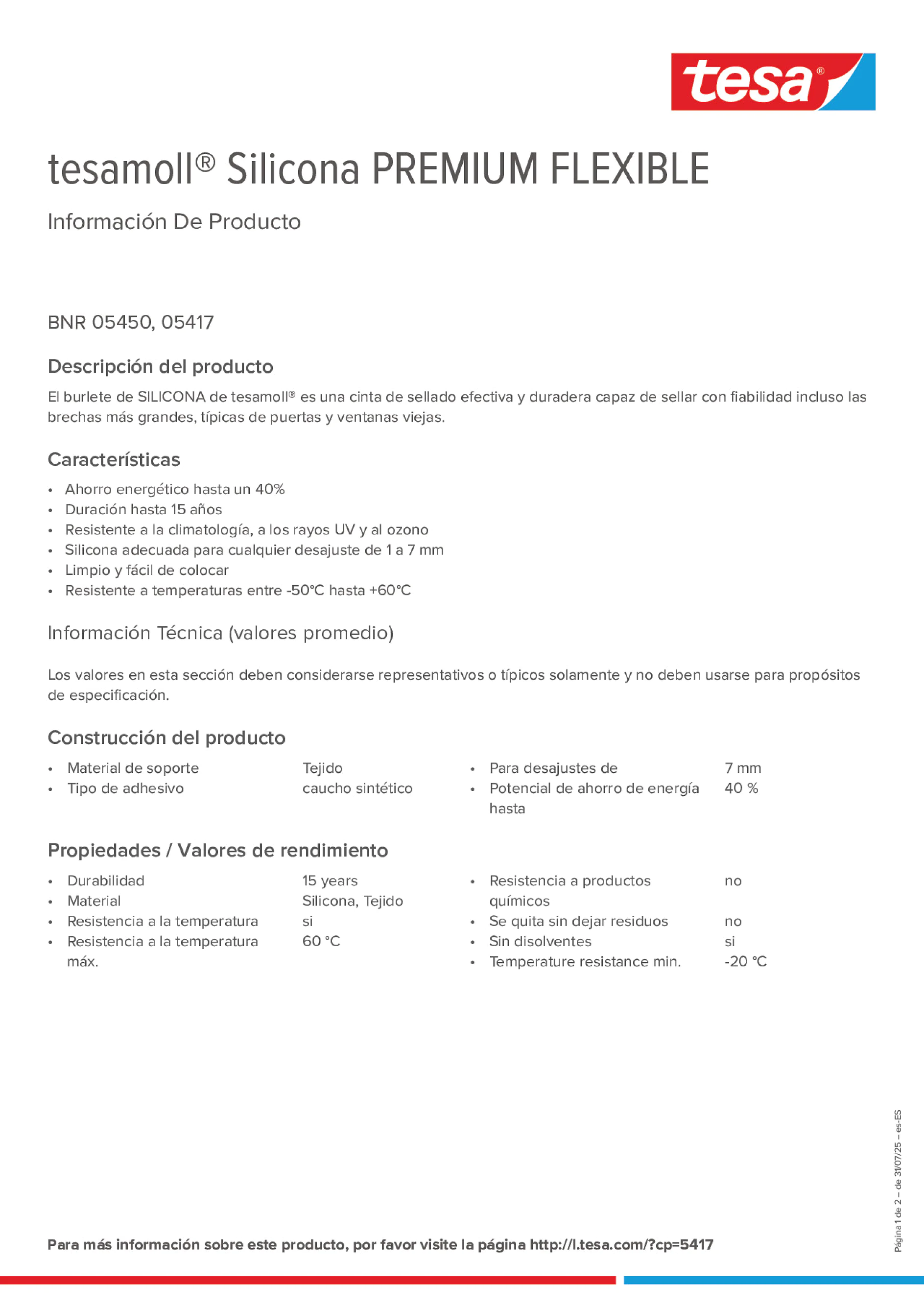 Product information_tesamoll® 5450_es-ES