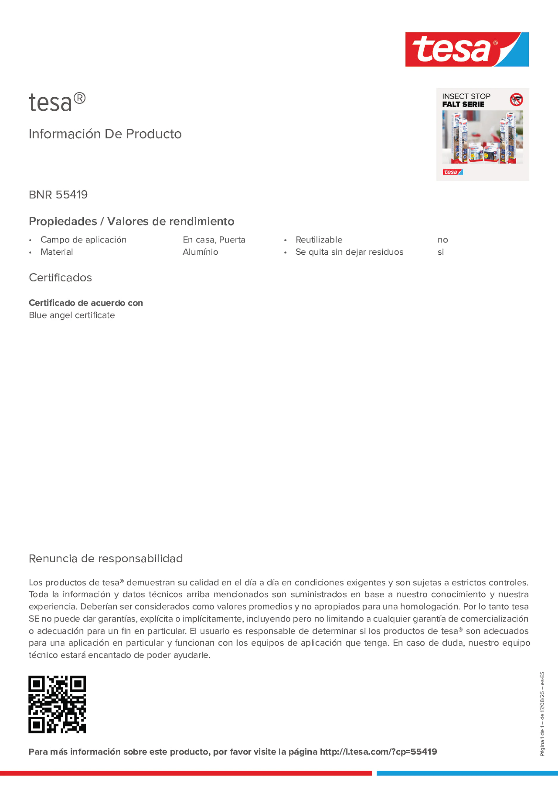 Product information_tesa® 55419_es-ES