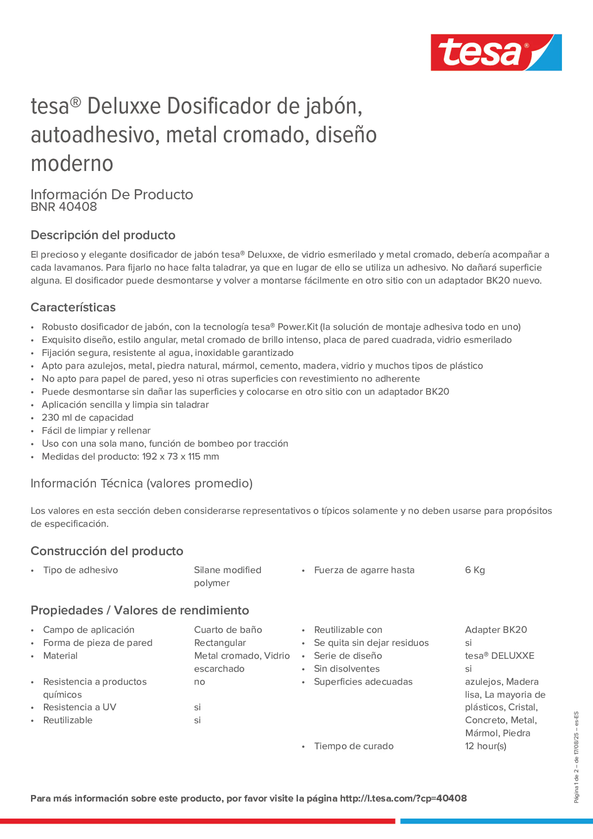 Product information_tesa® 40408_es-ES