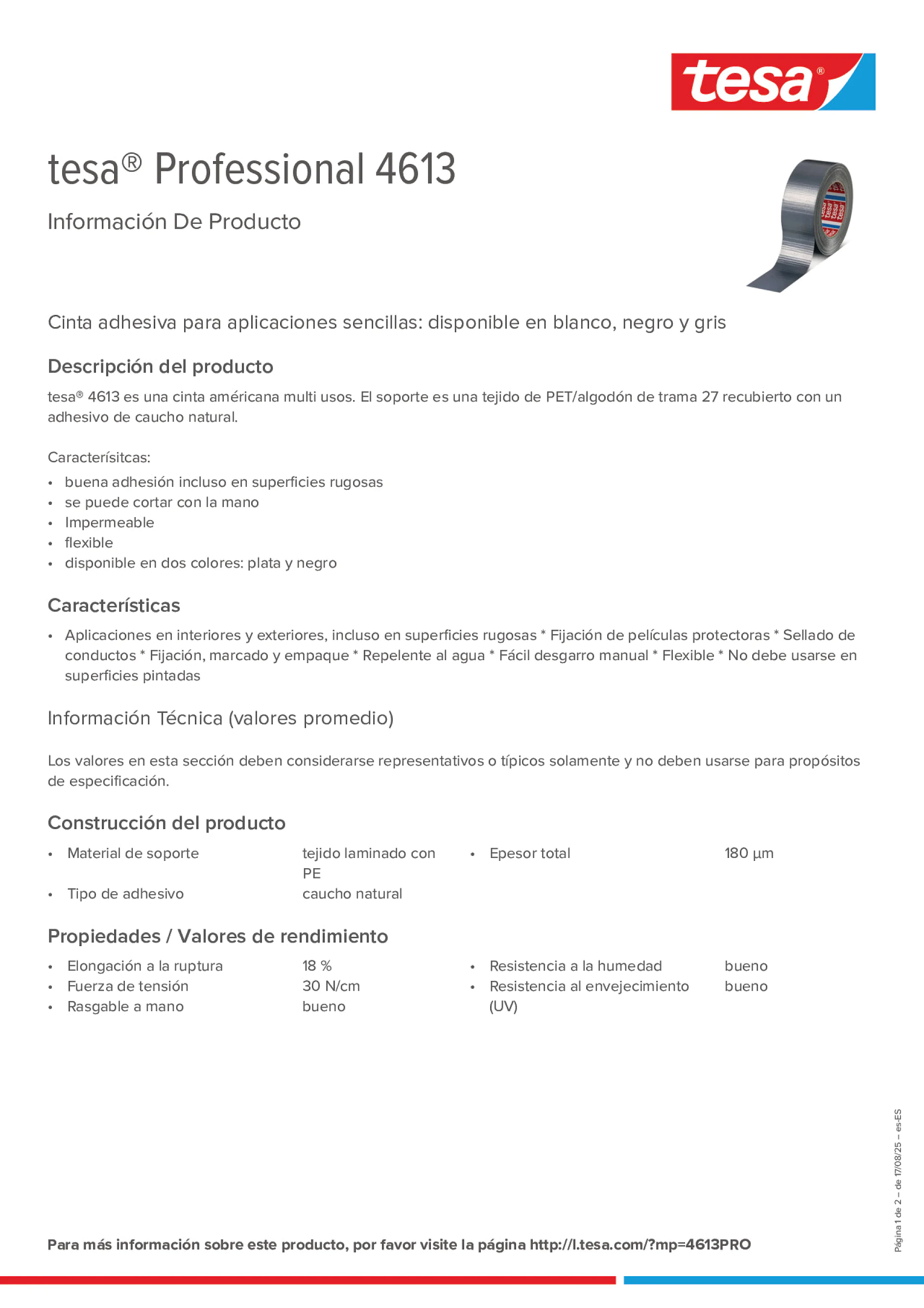 Product information_tesa® Professional 04613_es-ES