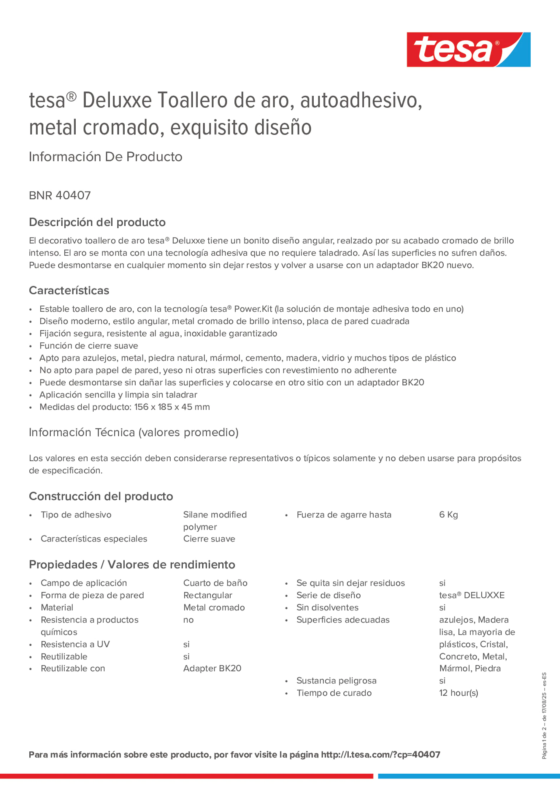 Product information_tesa® 40407_es-ES